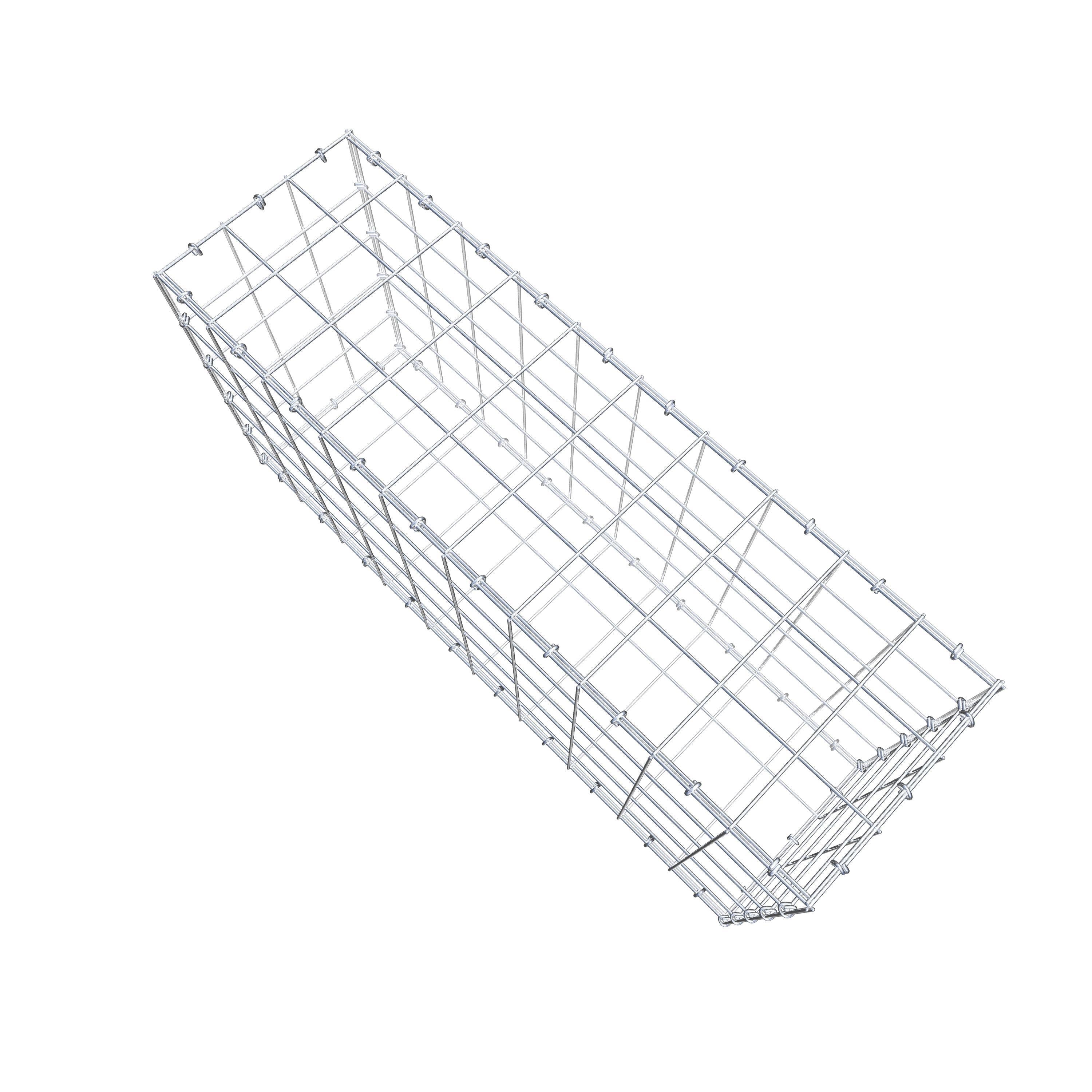 Gabion 100 cm x 50 cm x 30 cm (L x H x D), mesh size 10 cm x 10 cm, C-ring