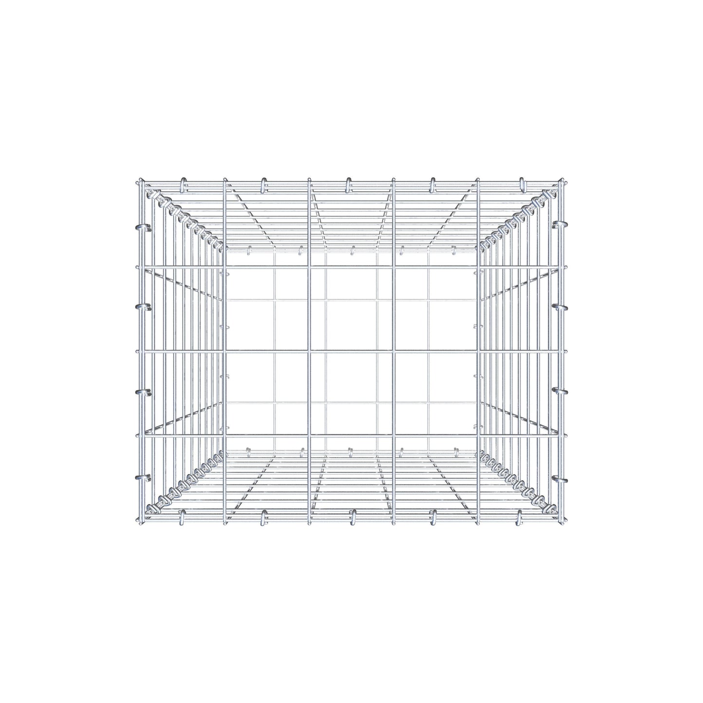 Schanskorf 100 cm x 50 cm x 40 cm (L x H x D), maaswijdte 10 cm x 10 cm, C-ring