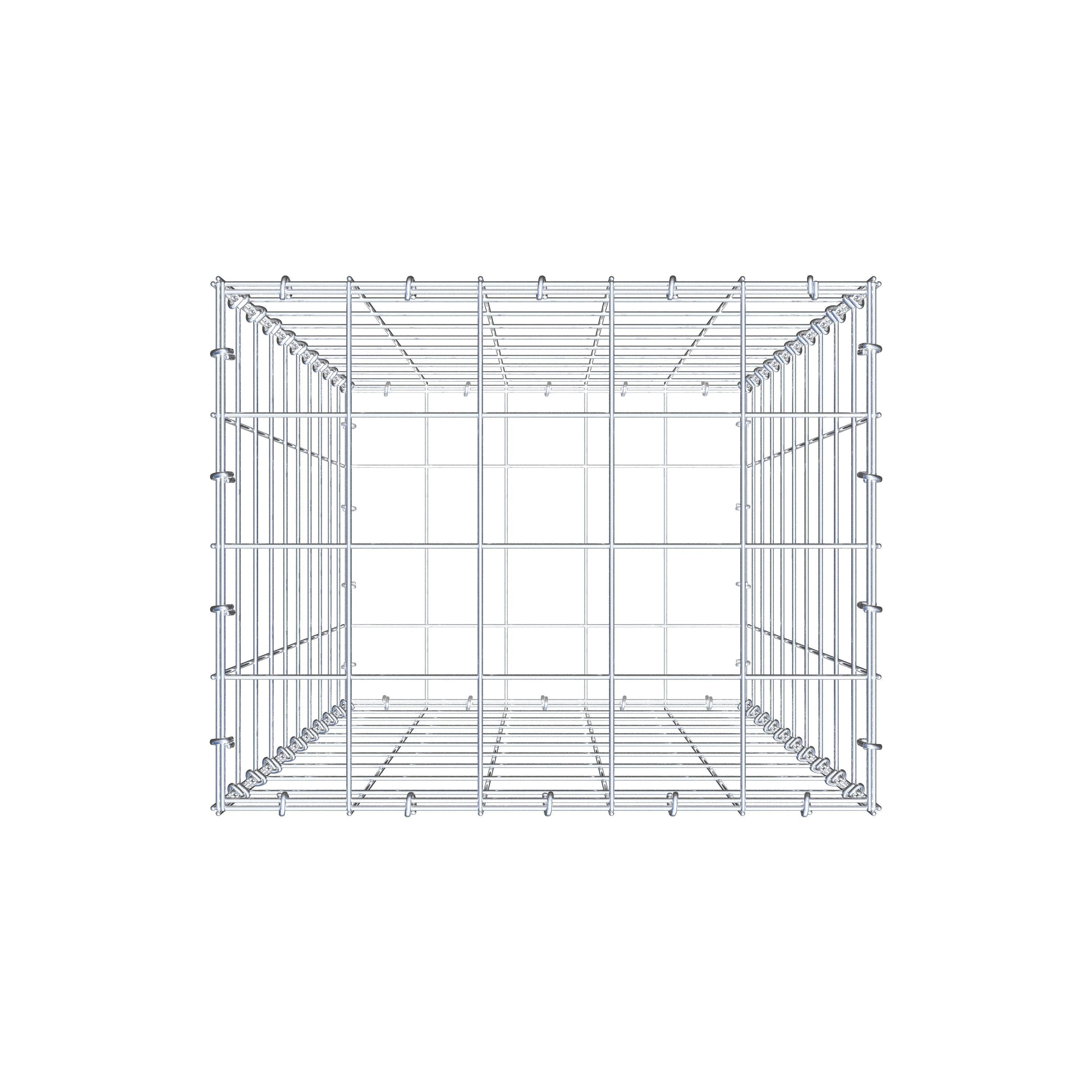 Gabione 100 cm x 50 cm x 40 cm (L x H x T), Maschenweite 10 cm x 10 cm, C-Ring