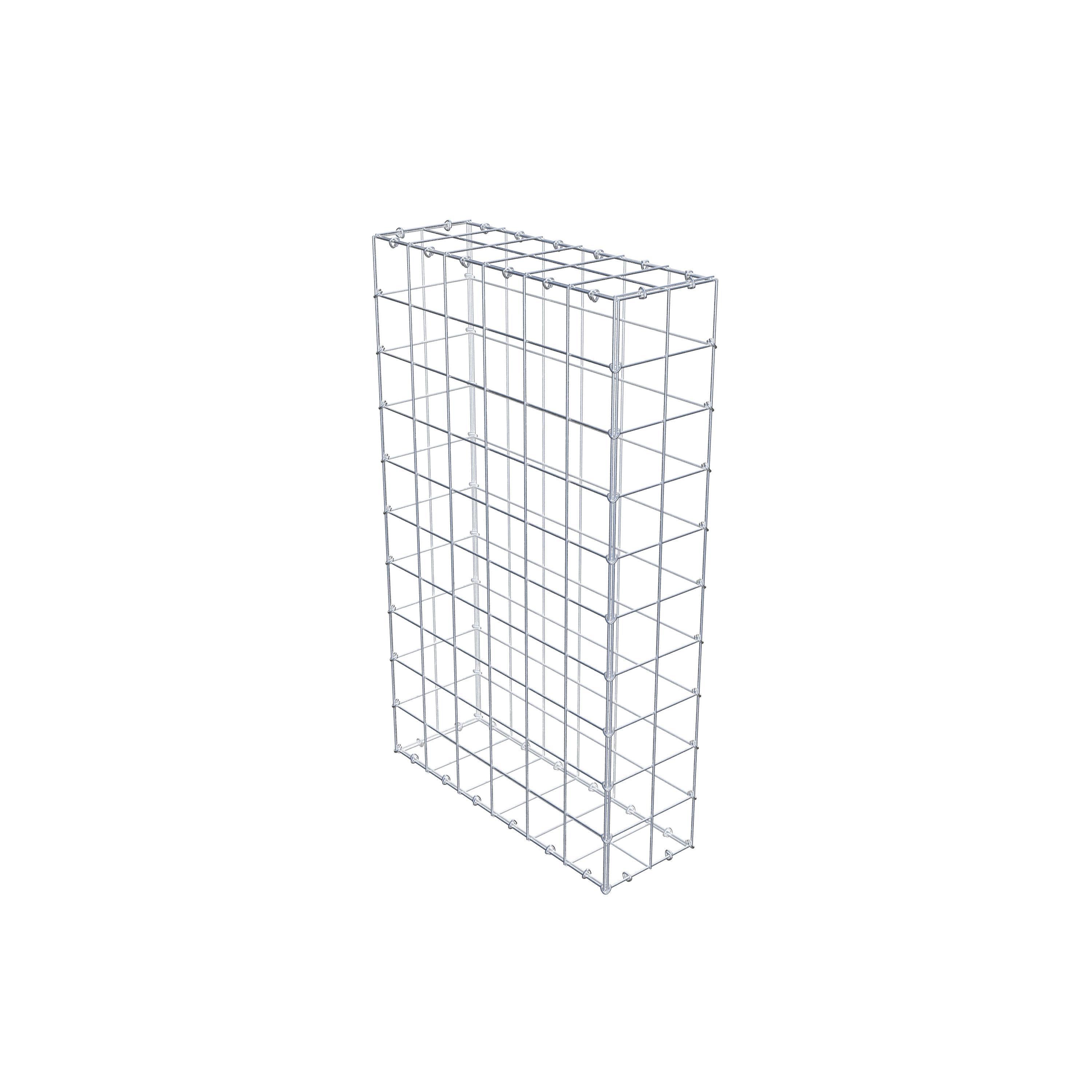 Gabion 100 cm x 60 cm x 20 cm (L x H x D), maskestørrelse 10 cm x 10 cm, C-ring