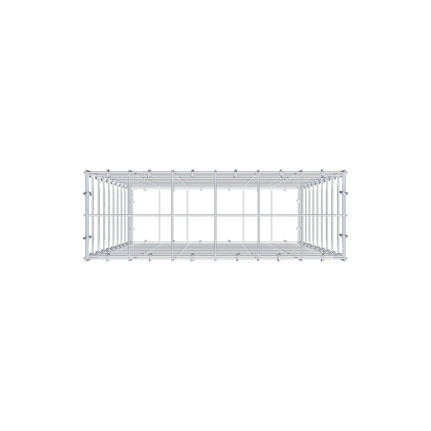Gabione 100 cm x 60 cm x 20 cm (L x H x T), Maschenweite 10 cm x 10 cm, C-Ring