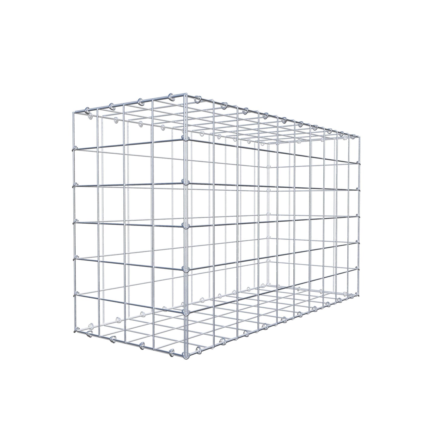 Gabion 100 cm x 60 cm x 40 cm (L x H x D), maskestørrelse 10 cm x 10 cm, C-ring