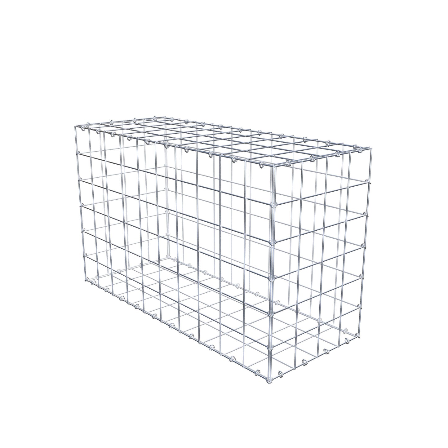 Gabion 100 cm x 60 cm x 40 cm (L x H x D), maskestørrelse 10 cm x 10 cm, C-ring