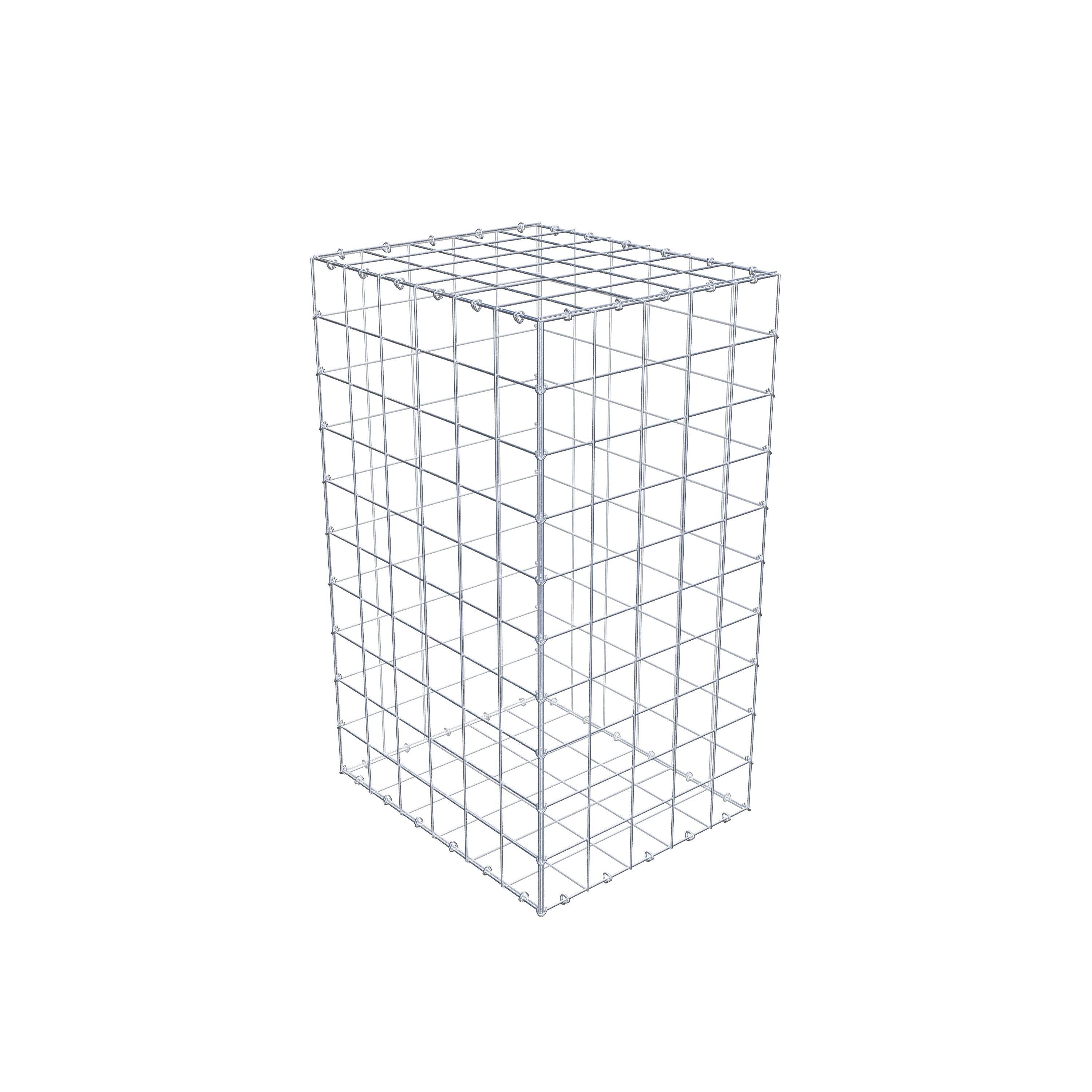 Gabion 100 cm x 60 cm x 50 cm (L x H x D), mesh size 10 cm x 10 cm, C-ring