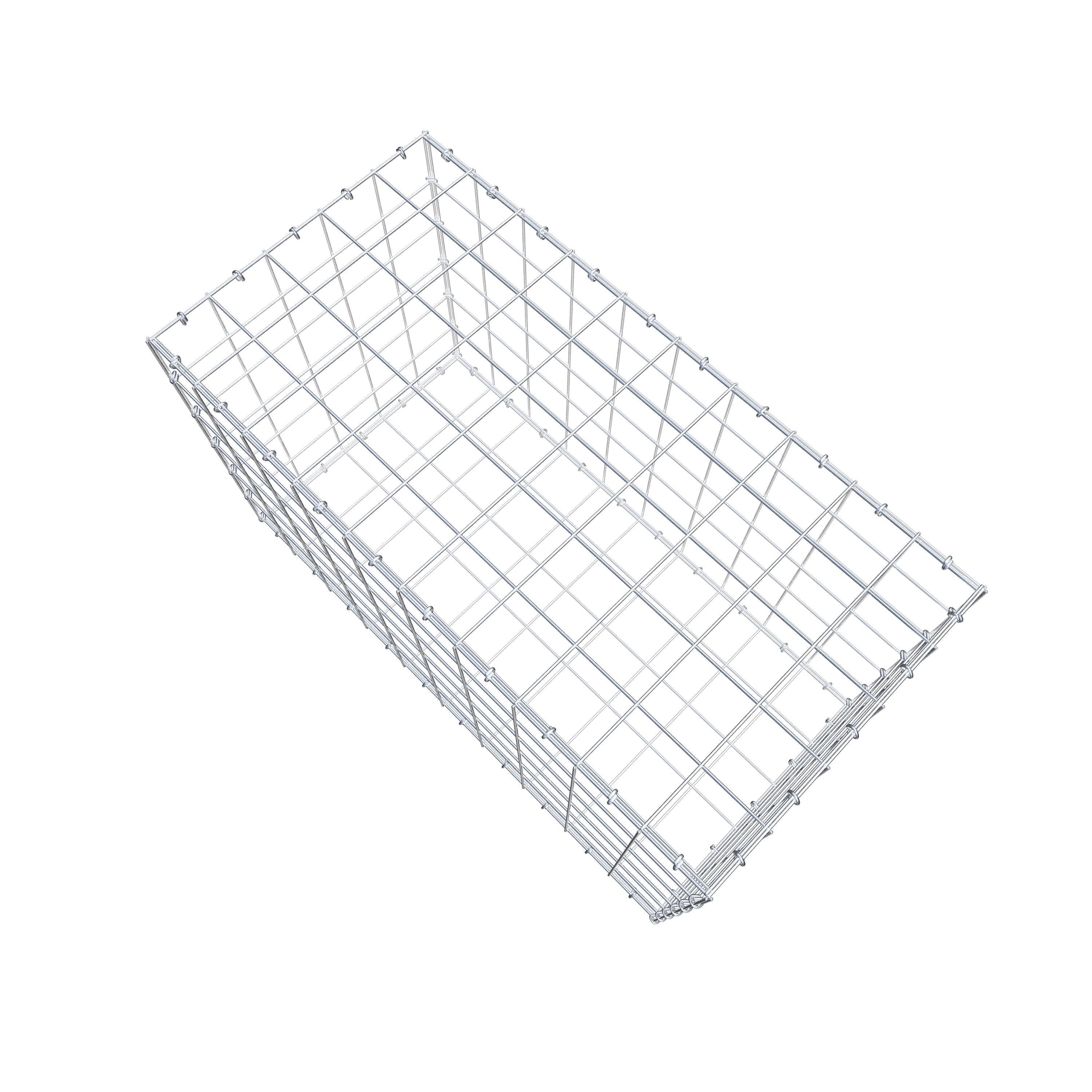 Schanskorf 100 cm x 60 cm x 50 cm (L x H x D), maaswijdte 10 cm x 10 cm, C-ring