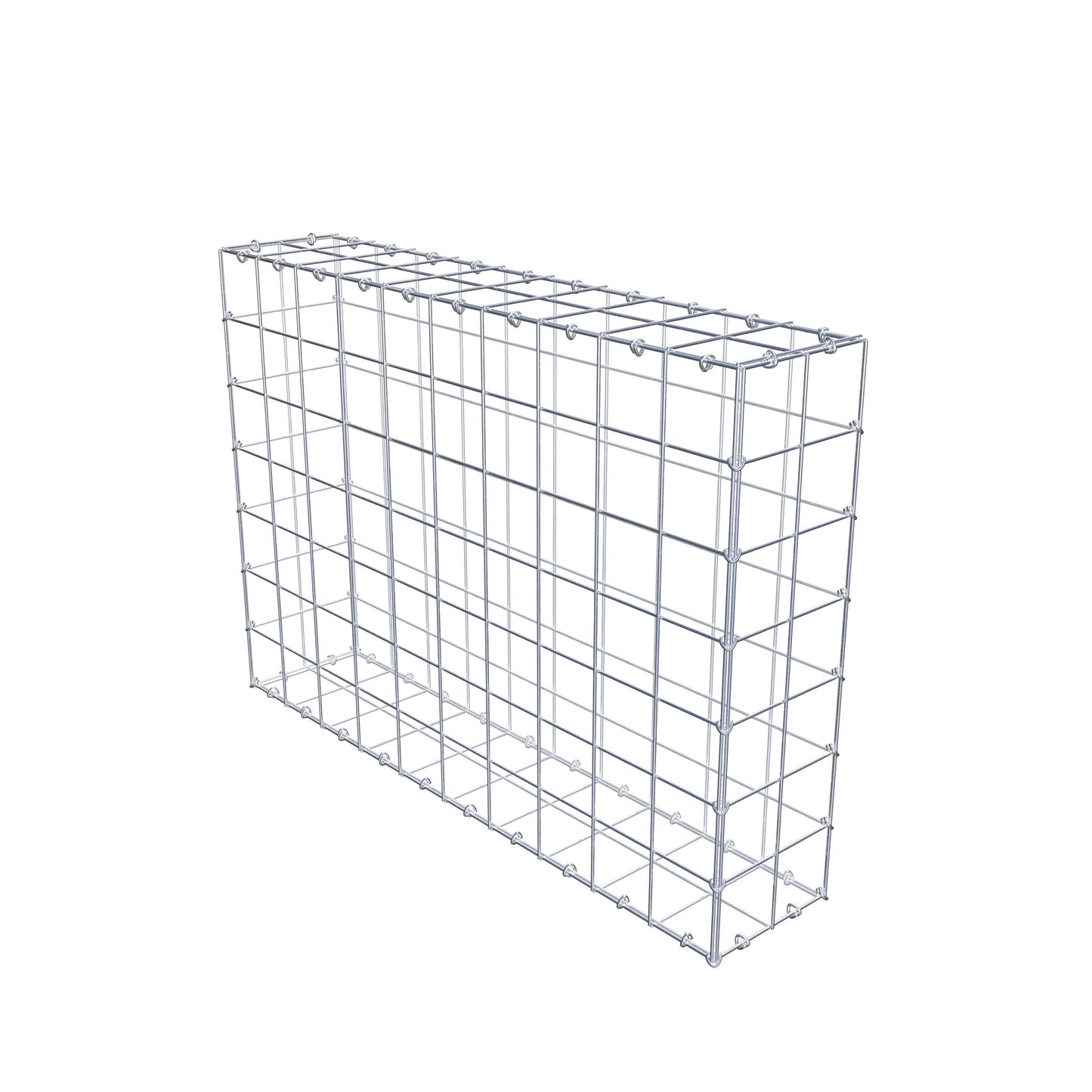 Gabion 100 cm x 70 cm x 20 cm (L x H x D), maskstorlek 10 cm x 10 cm, C-ring