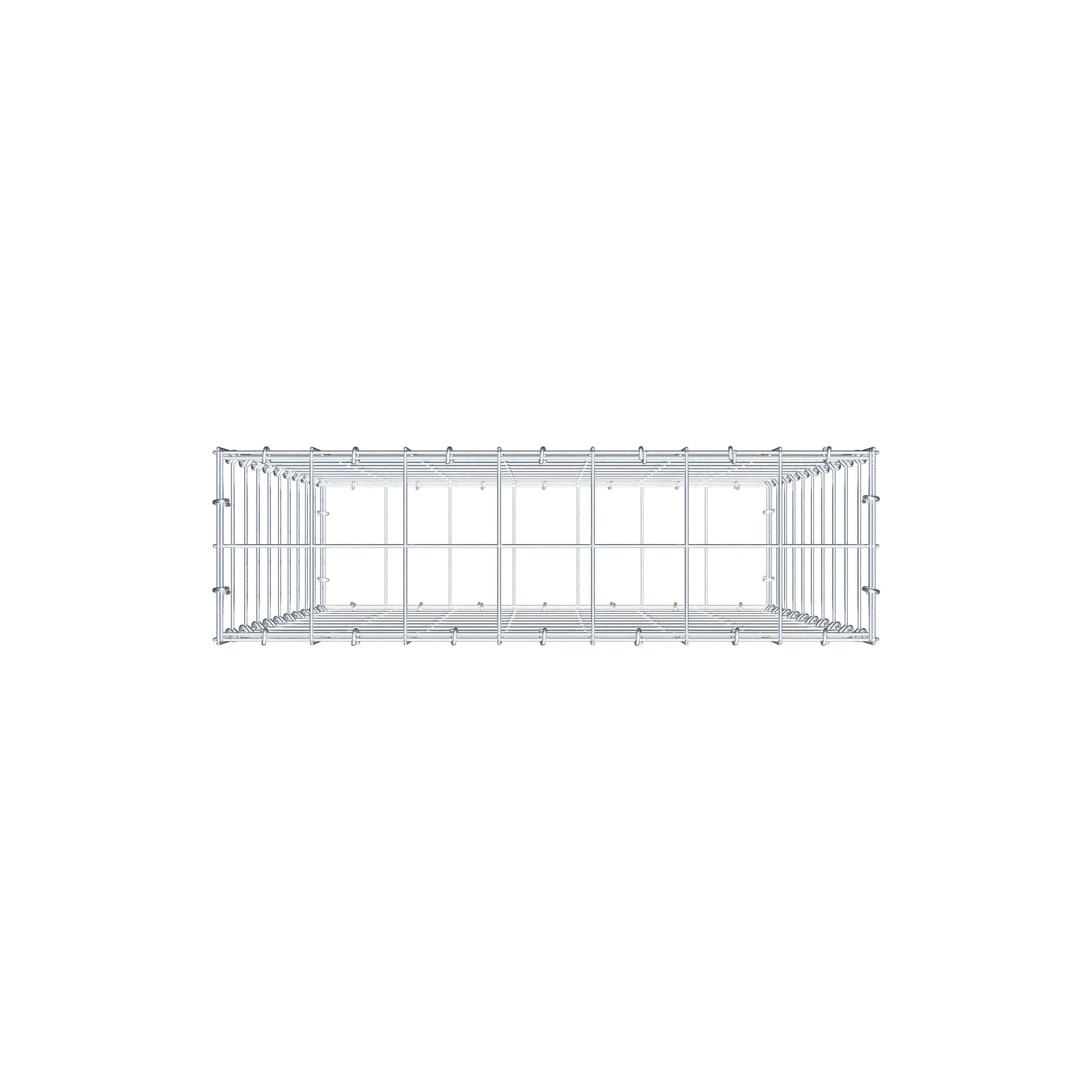 Schanskorf 100 cm x 70 cm x 20 cm (L x H x D), maaswijdte 10 cm x 10 cm, C-ring