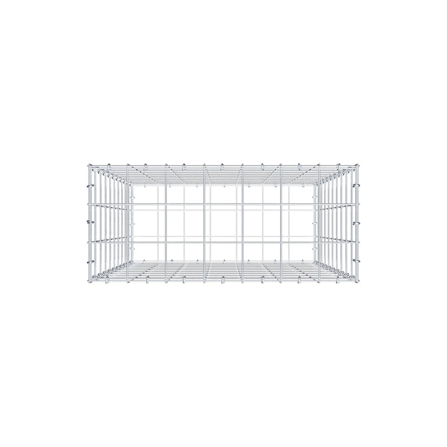 Gabion 100 cm x 70 cm x 30 cm (L x H x D), mesh size 10 cm x 10 cm, C-ring