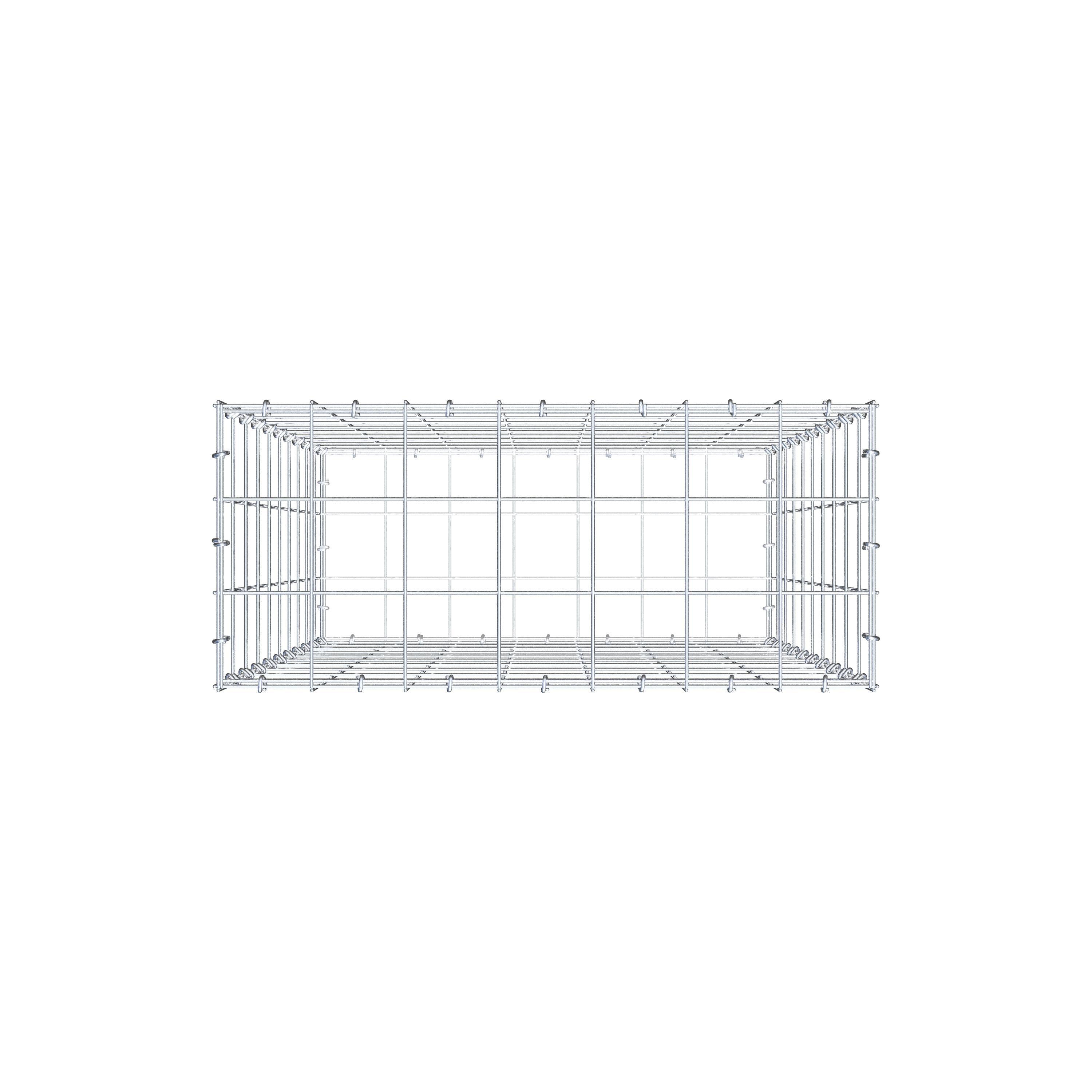 Gabione 100 cm x 70 cm x 30 cm (L x H x T), Maschenweite 10 cm x 10 cm, C-Ring