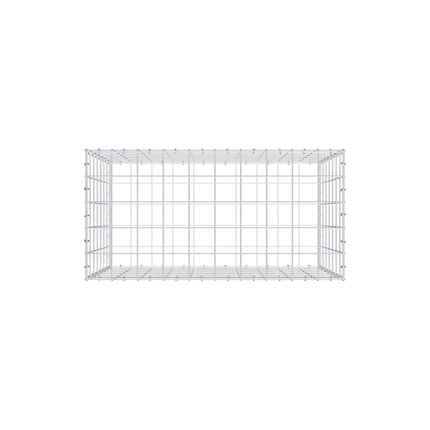 Gabion 100 cm x 70 cm x 50 cm (L x H x D), maskestørrelse 10 cm x 10 cm, C-ring