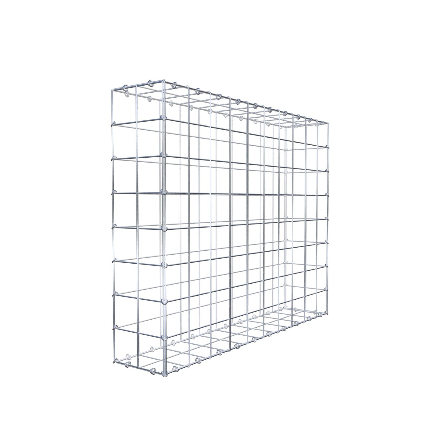 Gabion 100 cm x 80 cm x 20 cm (L x H x P), mailles 10 cm x 10 cm, anneau en C