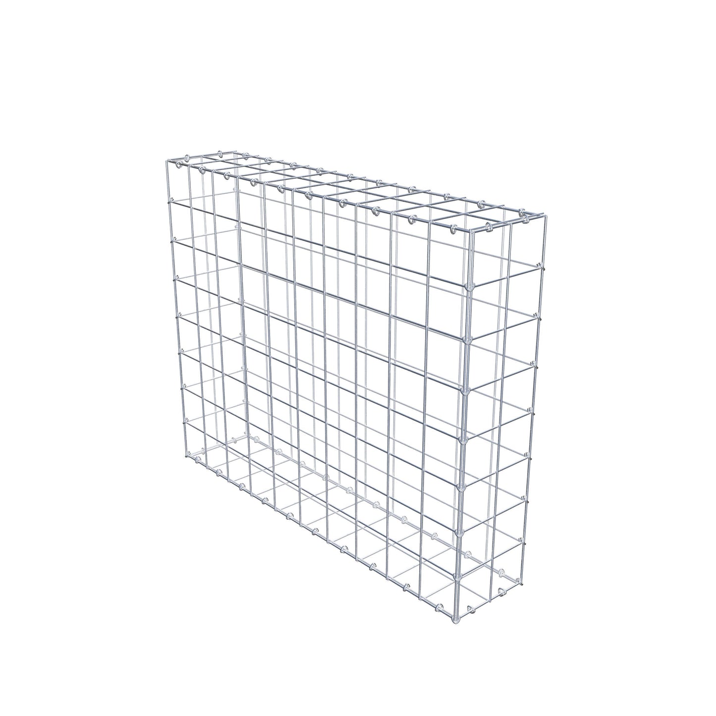 Gabion 100 cm x 80 cm x 20 cm (L x H x P), mailles 10 cm x 10 cm, anneau en C