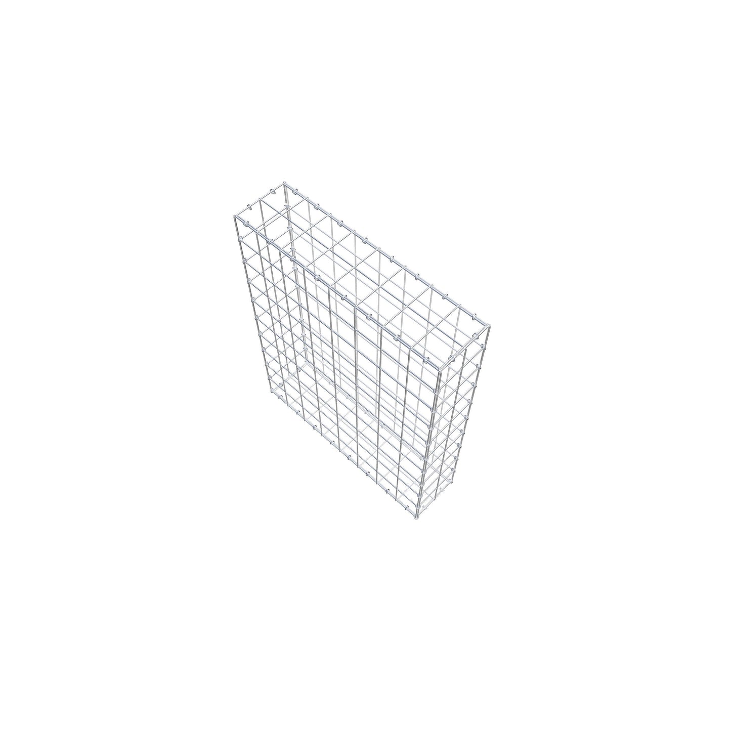 Gabion 100 cm x 80 cm x 20 cm (L x H x P), mailles 10 cm x 10 cm, anneau en C