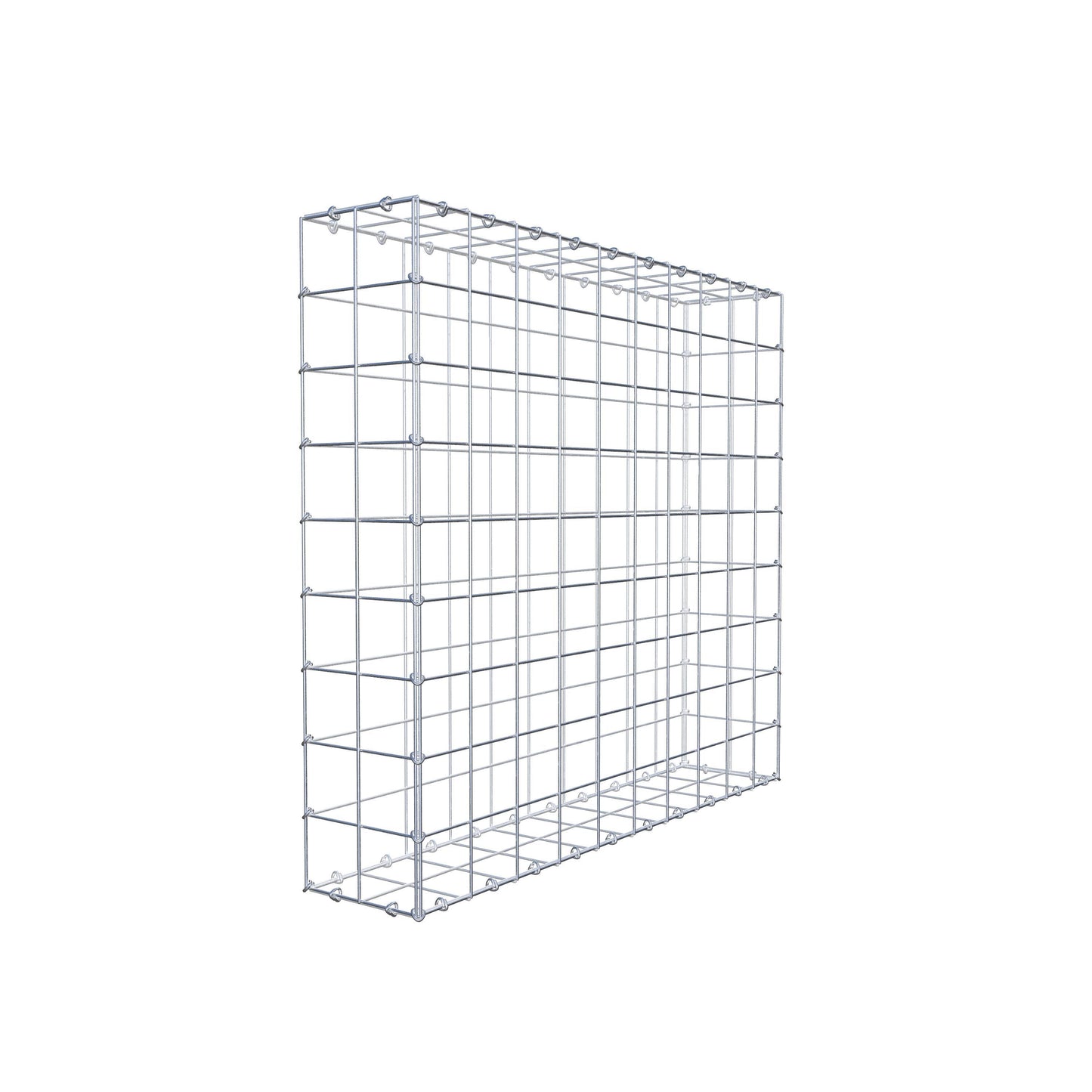 Gabião 100 cm x 90 cm x 20 cm (C x A x P), malhagem 10 cm x 10 cm, anel C
