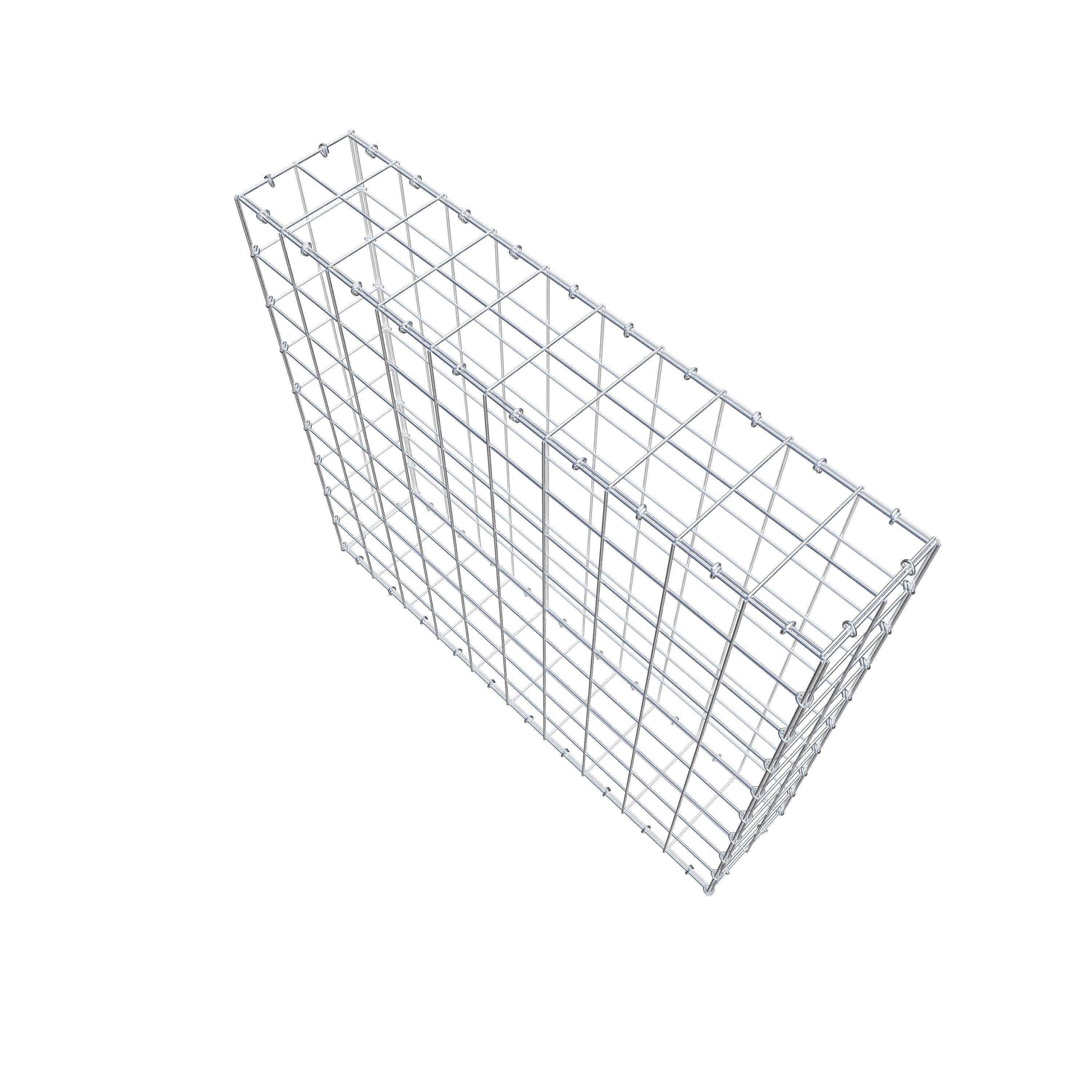 Gabione 100 cm x 90 cm x 20 cm (L x H x T), Maschenweite 10 cm x 10 cm, C-Ring