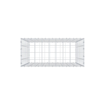 Gabione 100 cm x 90 cm x 40 cm (L x H x T), Maschenweite 10 cm x 10 cm, C-Ring
