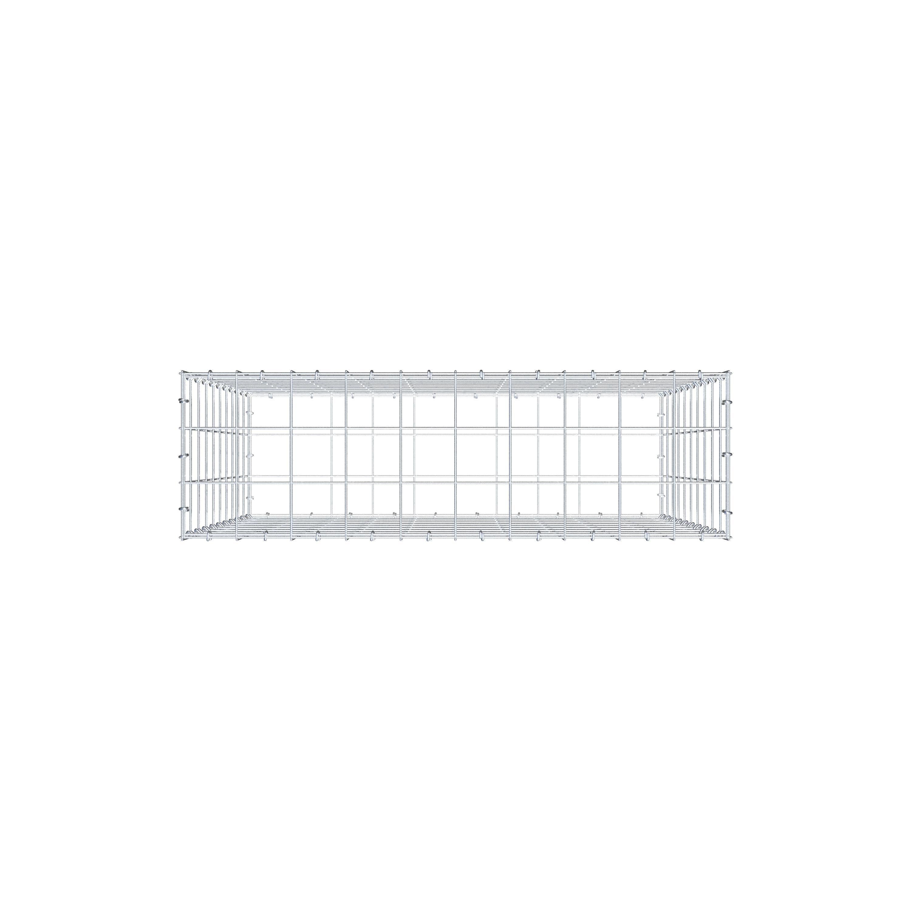 Schanskorf 100 cm x 100 cm x 30 cm (L x H x D), maaswijdte 10 cm x 10 cm, C-ring