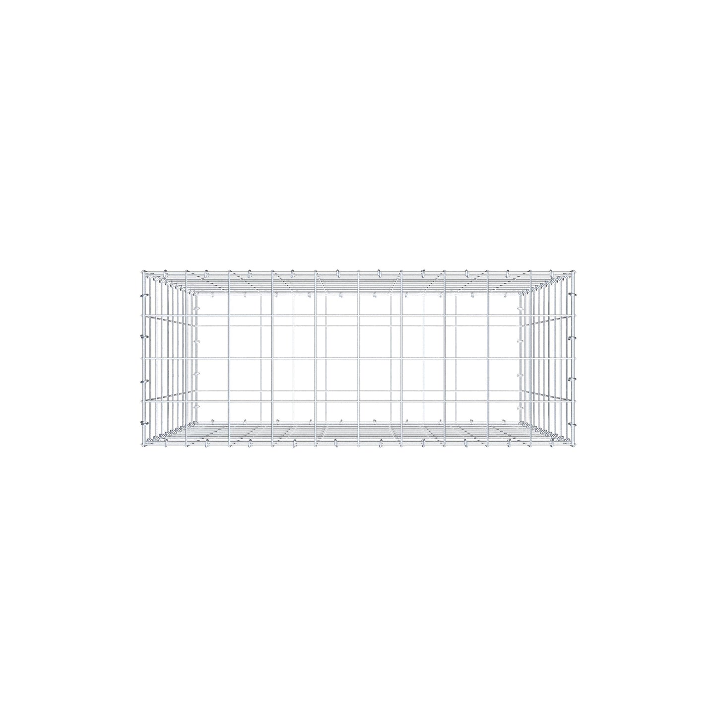 Gabion 100 cm x 100 cm x 40 cm (L x H x D), mesh size 10 cm x 10 cm, C-ring