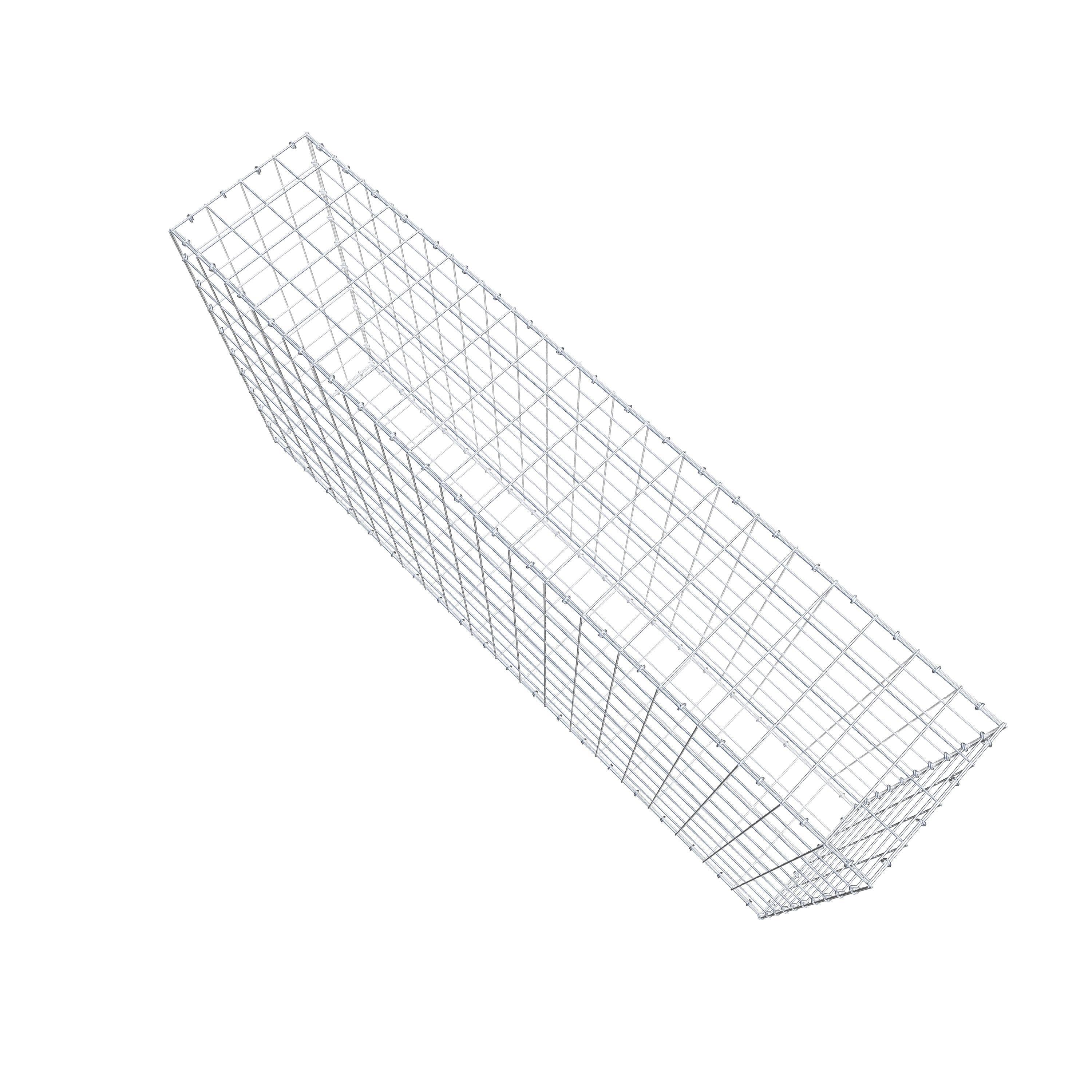 Gabion 200 cm x 100 cm x 40 cm (L x H x D), maskestørrelse 10 cm x 10 cm, C-ring