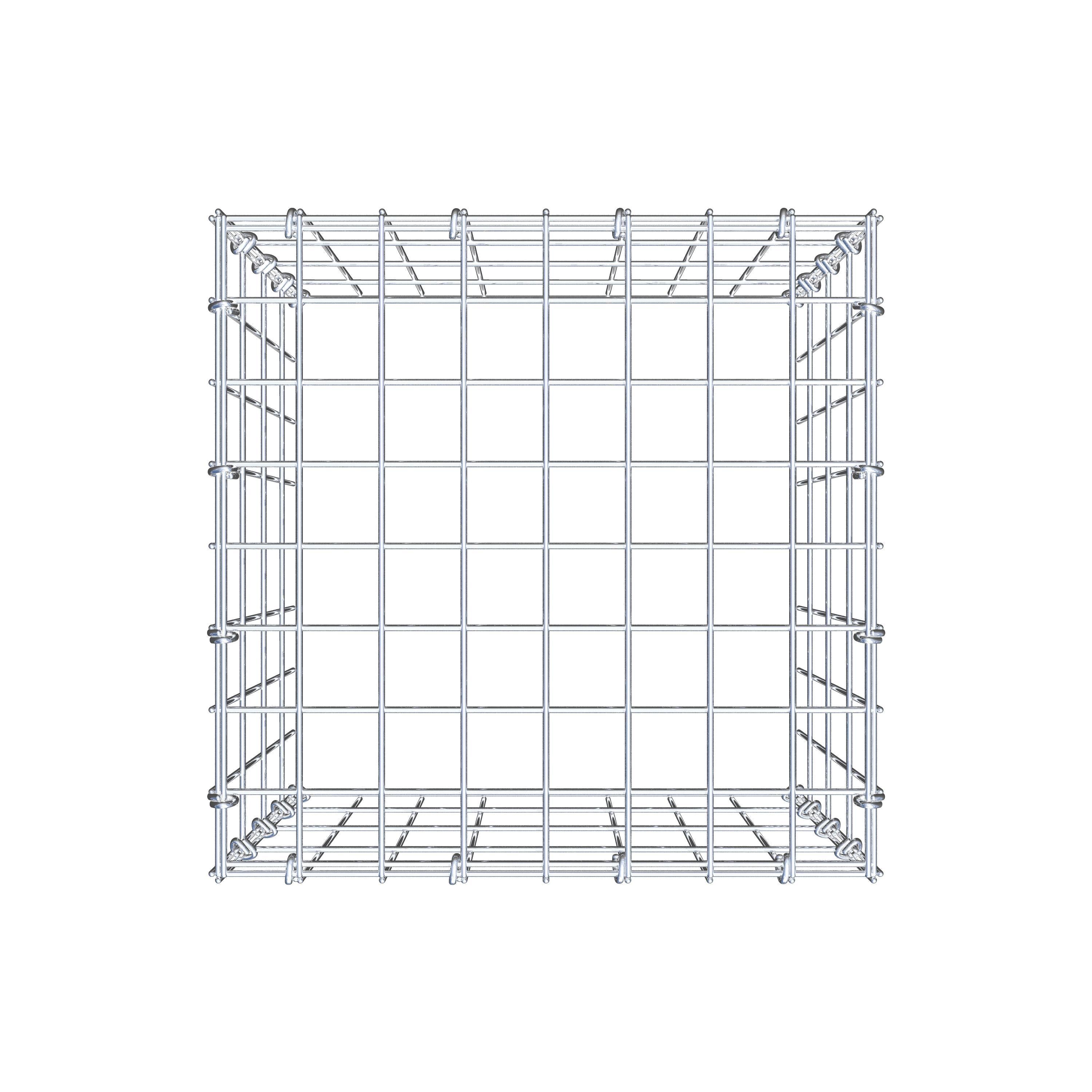 Gabião Tipo 3 40 cm x 40 cm x 40 cm (C x A x P), malhagem 5 cm x 10 cm, anel C