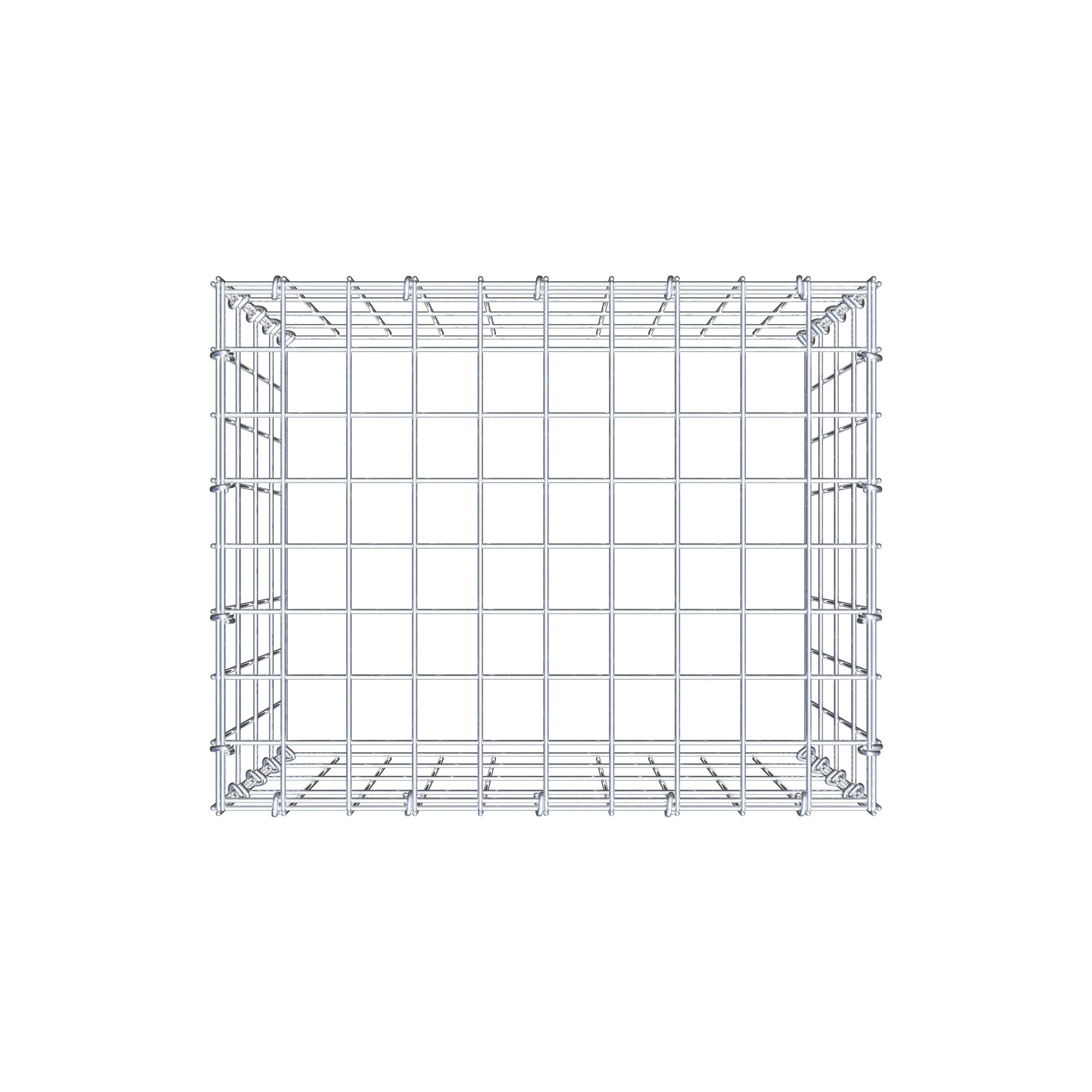 Monteret gabion type 3 50 cm x 40 cm x 40 cm (L x H x D), maskestørrelse 5 cm x 10 cm, C-ring