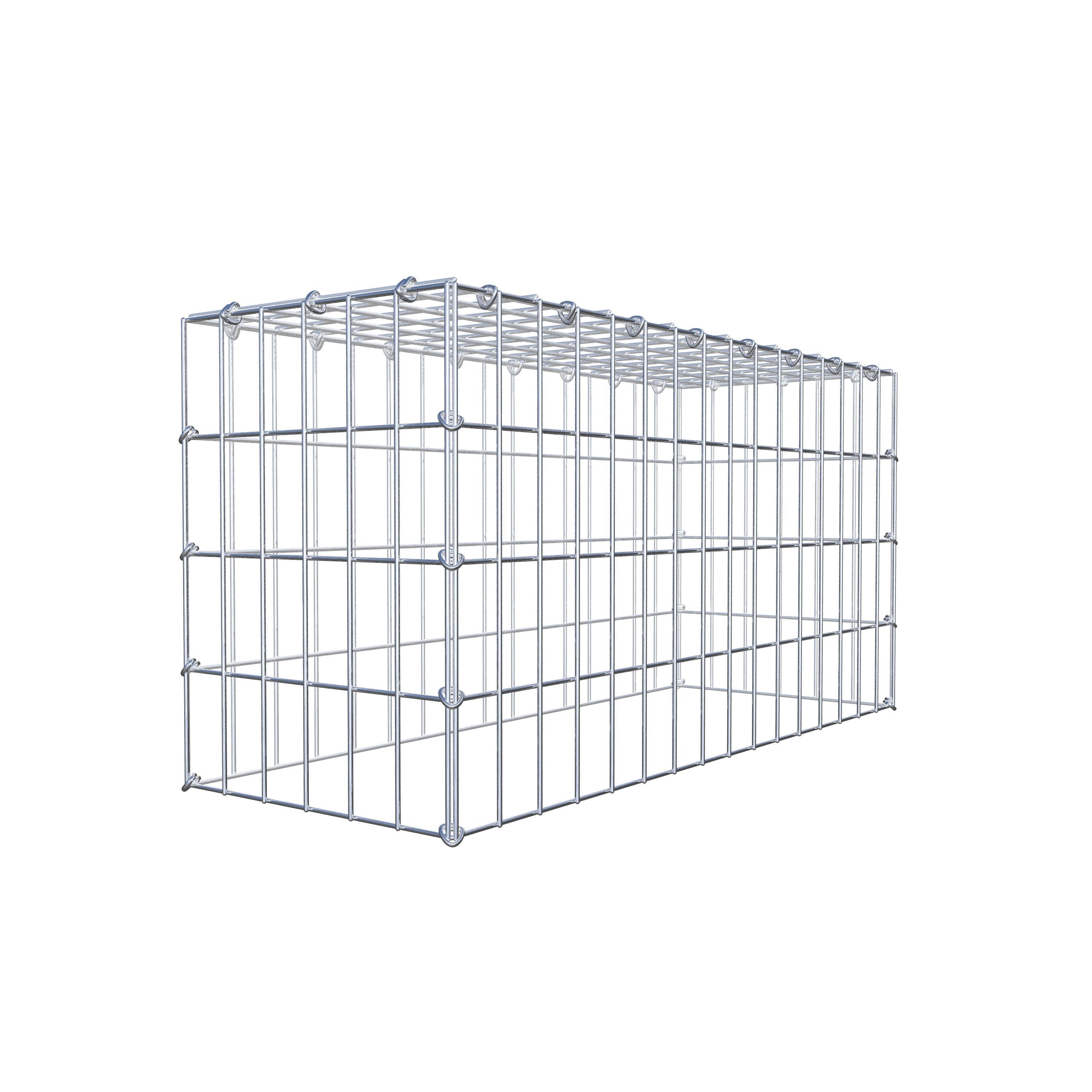 Mounted gabion type 3 80 cm x 40 cm x 30 cm (L x H x D), mesh size 5 cm x 10 cm, C-ring