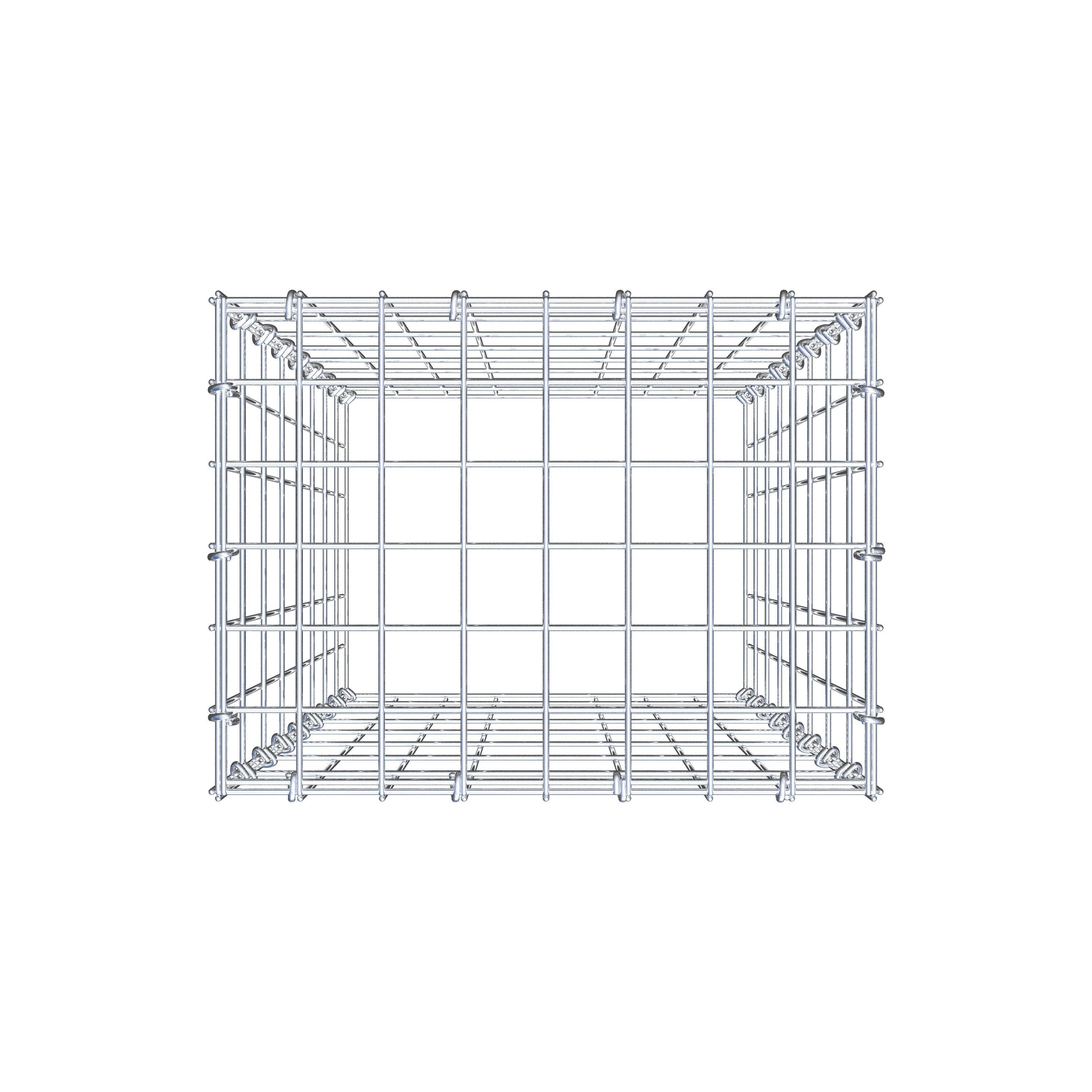 Anbaugabione Typ 3 80 cm x 40 cm x 30 cm (L x H x T), Maschenweite 5 cm x 10 cm, C-Ring