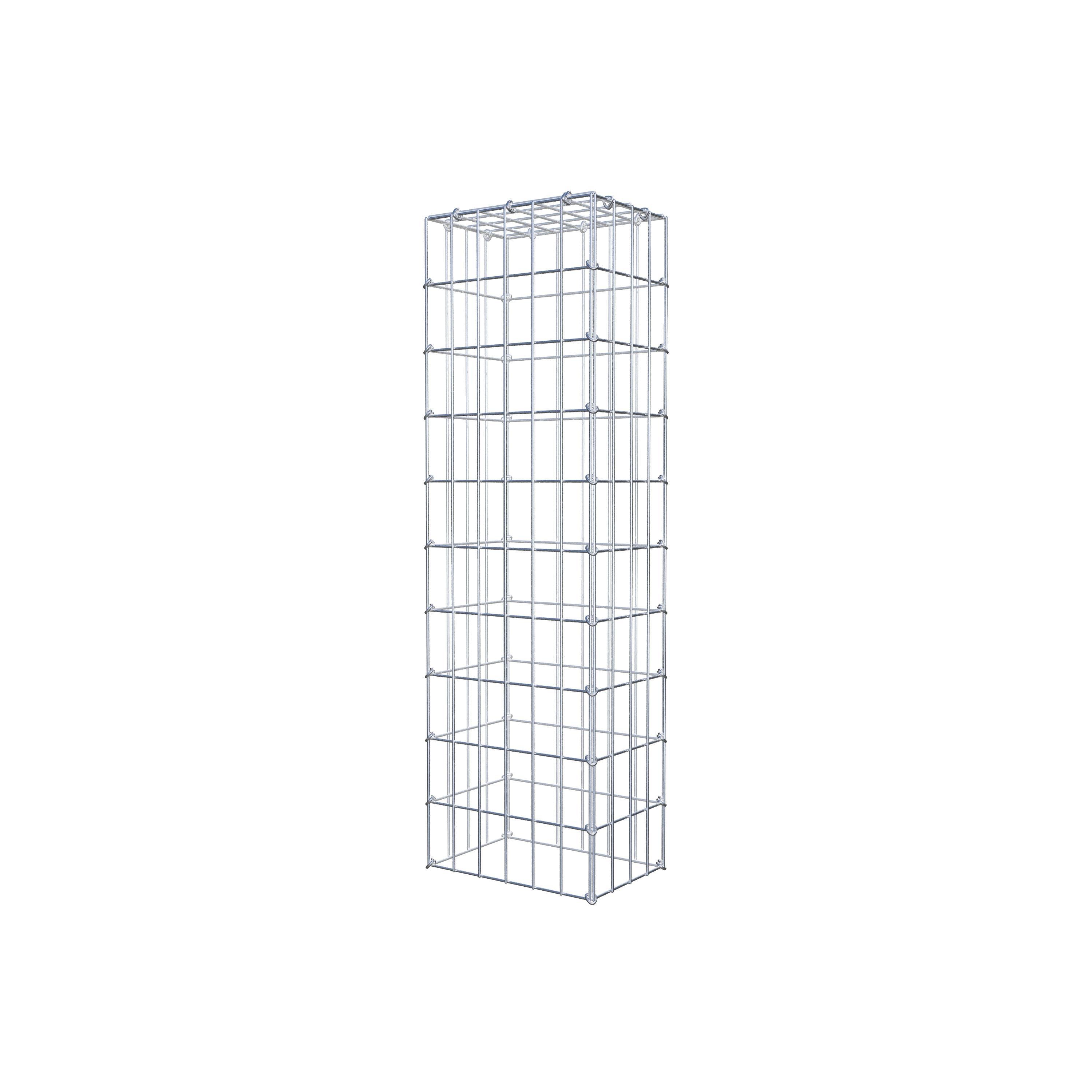 Typ 3 påbyggnadsgabion 100 cm x 20 cm x 30 cm (L x H x D), maskstorlek 5 cm x 10 cm, C-ring