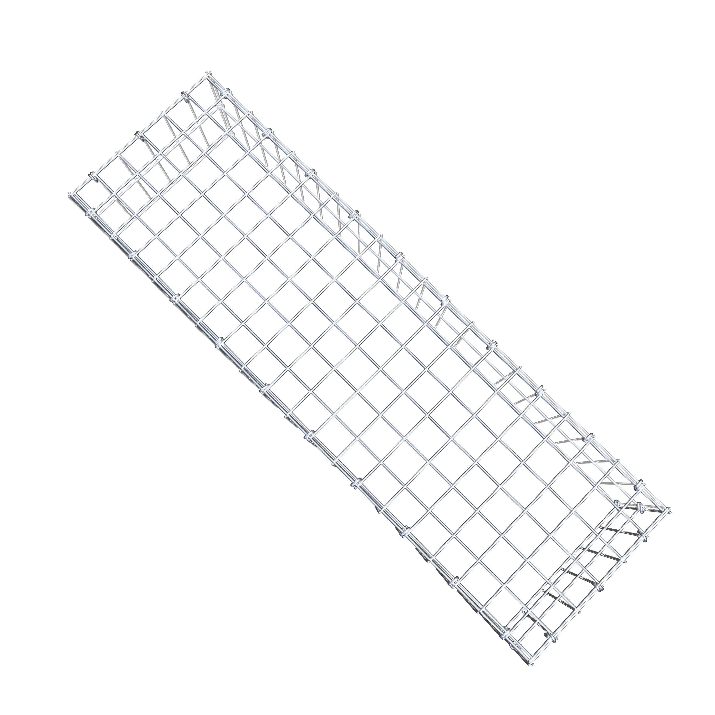 Typ 3 påbyggnadsgabion 100 cm x 20 cm x 30 cm (L x H x D), maskstorlek 5 cm x 10 cm, C-ring