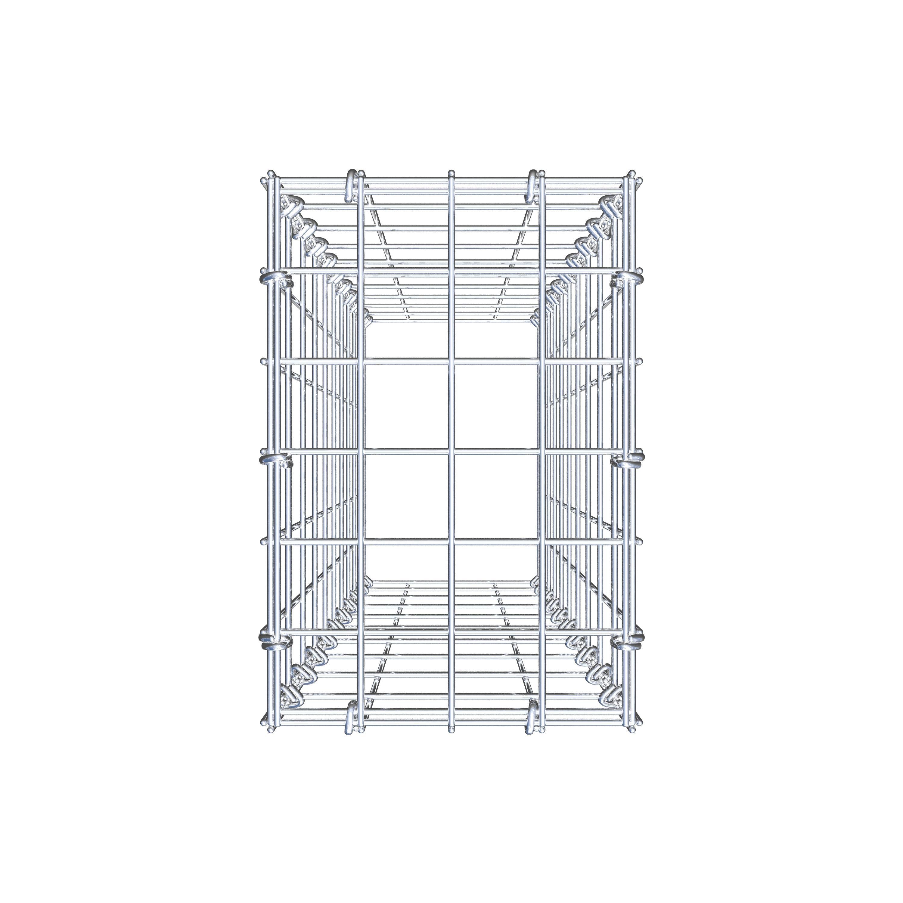 Anbaugabione Typ 3 100 cm x 20 cm x 30 cm (L x H x T), Maschenweite 5 cm x 10 cm, C-Ring