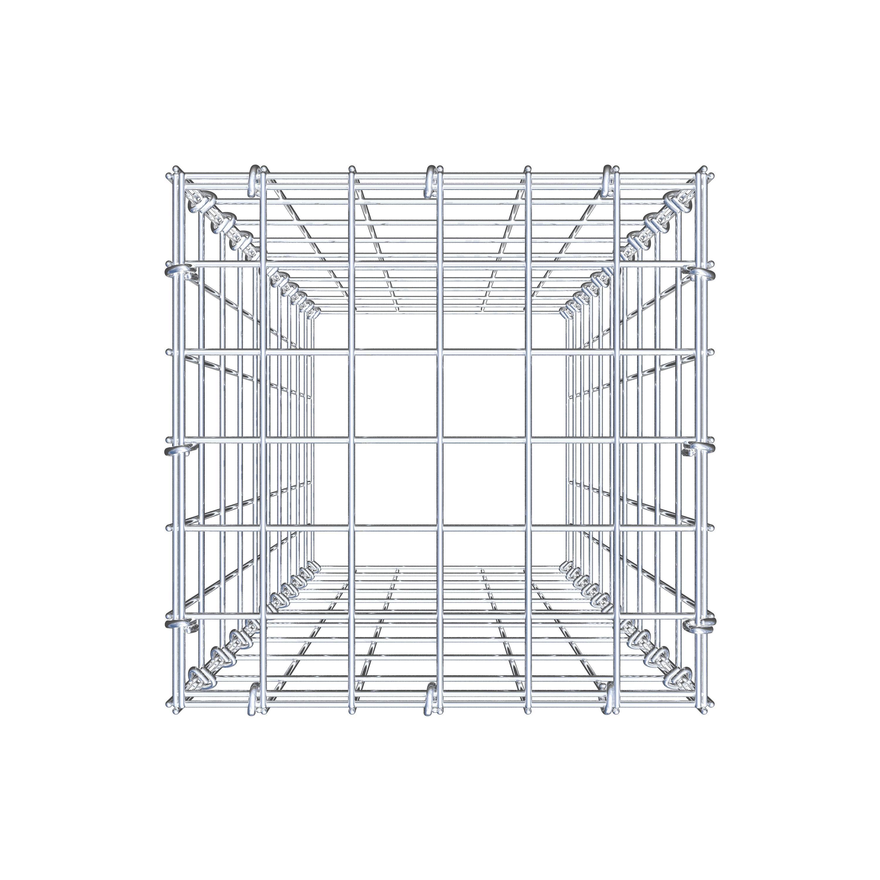 Gabbione aggiuntivo di tipo 3 100 cm x 30 cm x 30 cm (L x A x P), maglia 5 cm x 10 cm, anello a C