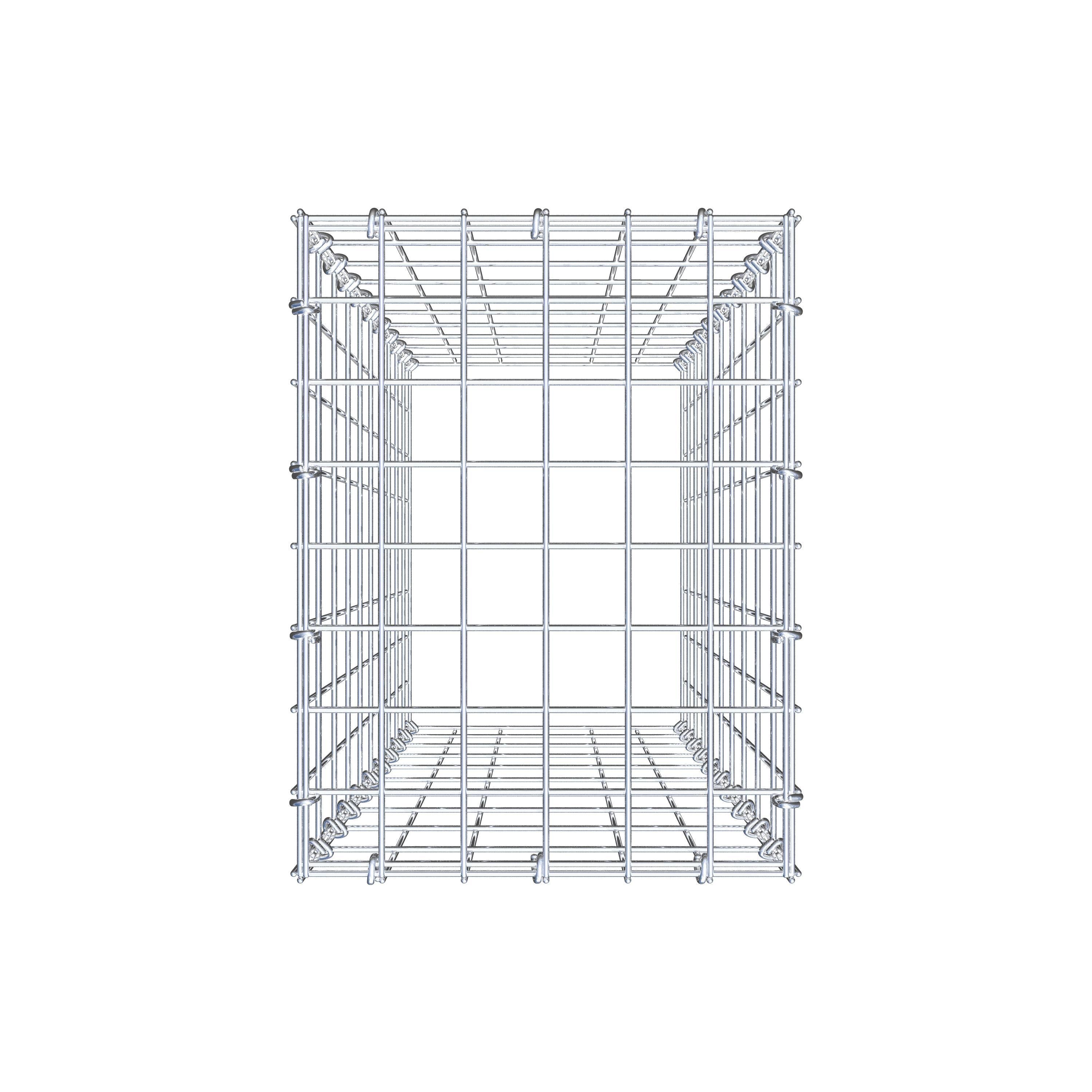 Anbaugabione Typ 3 100 cm x 30 cm x 40 cm (L x H x T), Maschenweite 5 cm x 10 cm, C-Ring