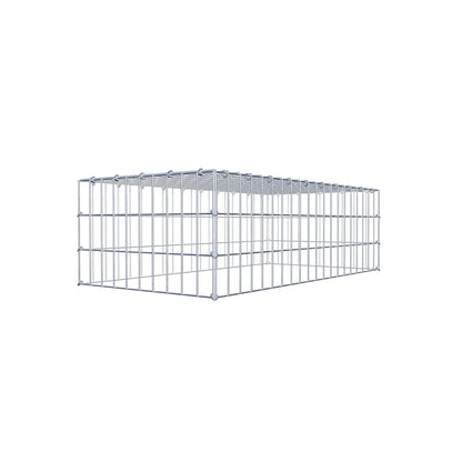 Gabião Tipo 3 100 cm x 30 cm x 50 cm (C x A x P), malhagem 5 cm x 10 cm, anel C