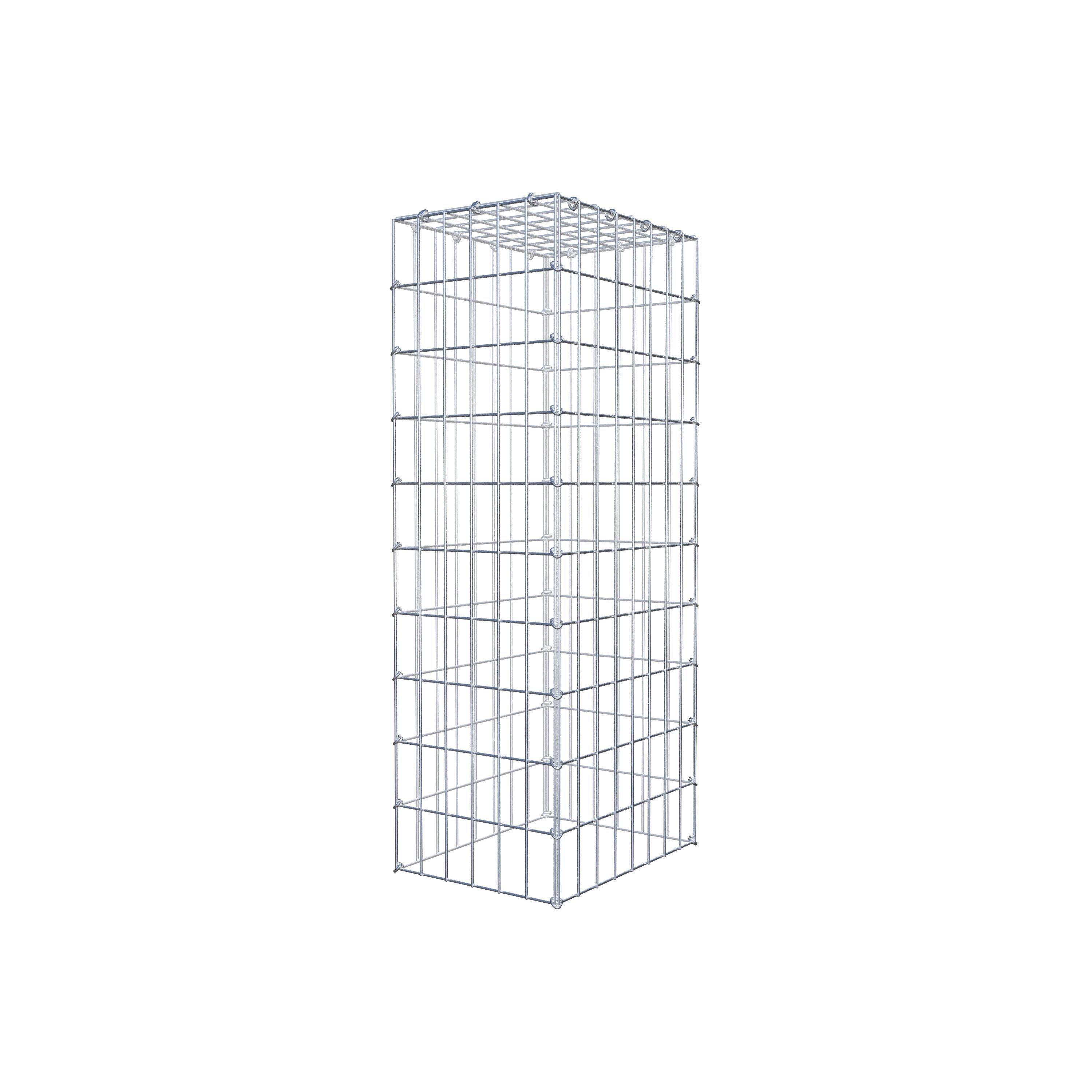 Monteret gabion type 3 100 cm x 40 cm x 30 cm (L x H x D), maskestørrelse 5 cm x 10 cm, C-ring