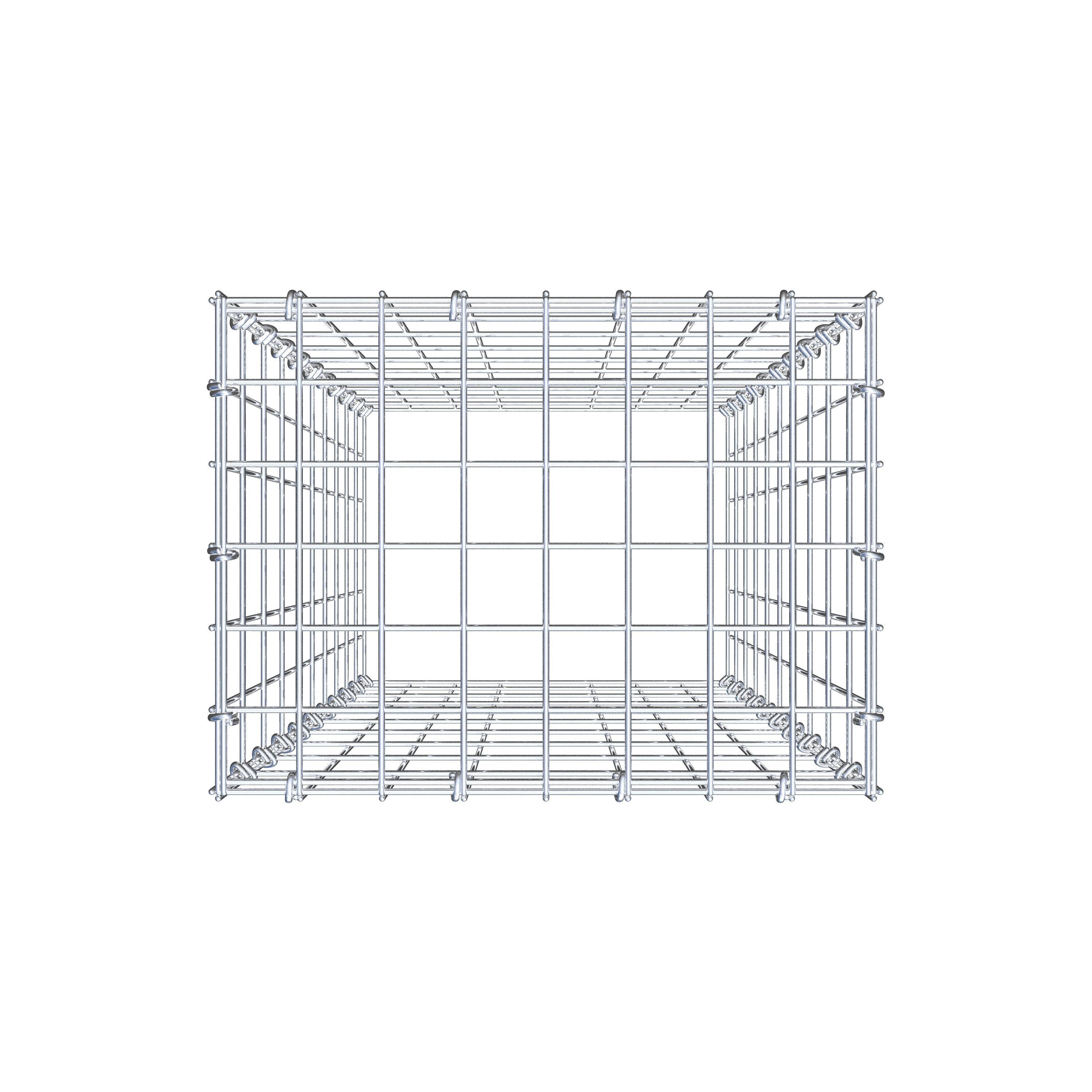 Gabião Tipo 3 100 cm x 40 cm x 30 cm (C x A x P), malhagem 5 cm x 10 cm, anel C