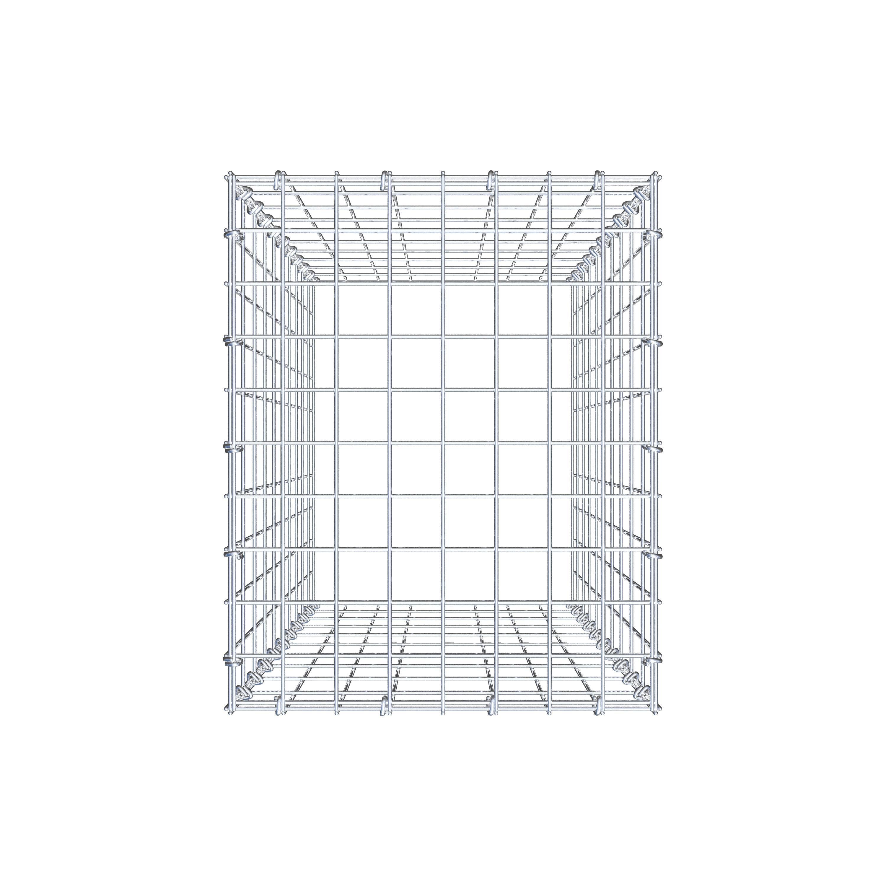 Gabbione aggiuntivo di tipo 3 100 cm x 40 cm x 50 cm (L x A x P), maglia 5 cm x 10 cm, anello a C