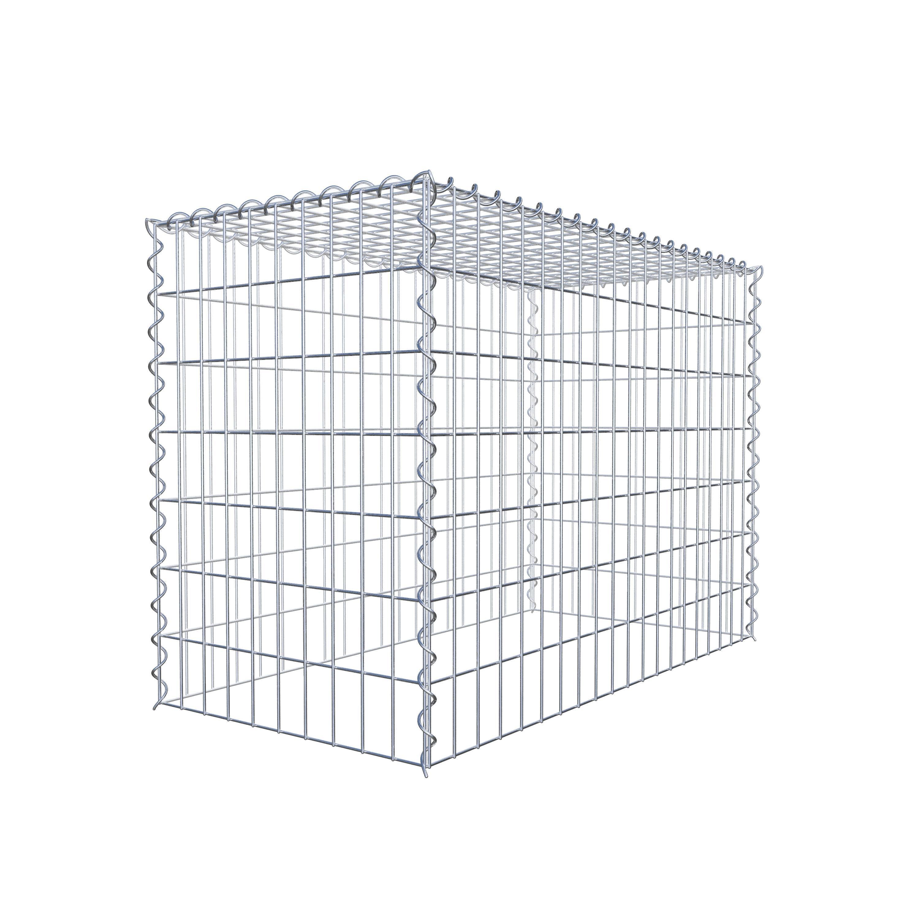 Cultivated gabion type 3 100 cm x 70 cm x 50 cm (L x H x D), mesh size 5 cm x 10 cm, spiral