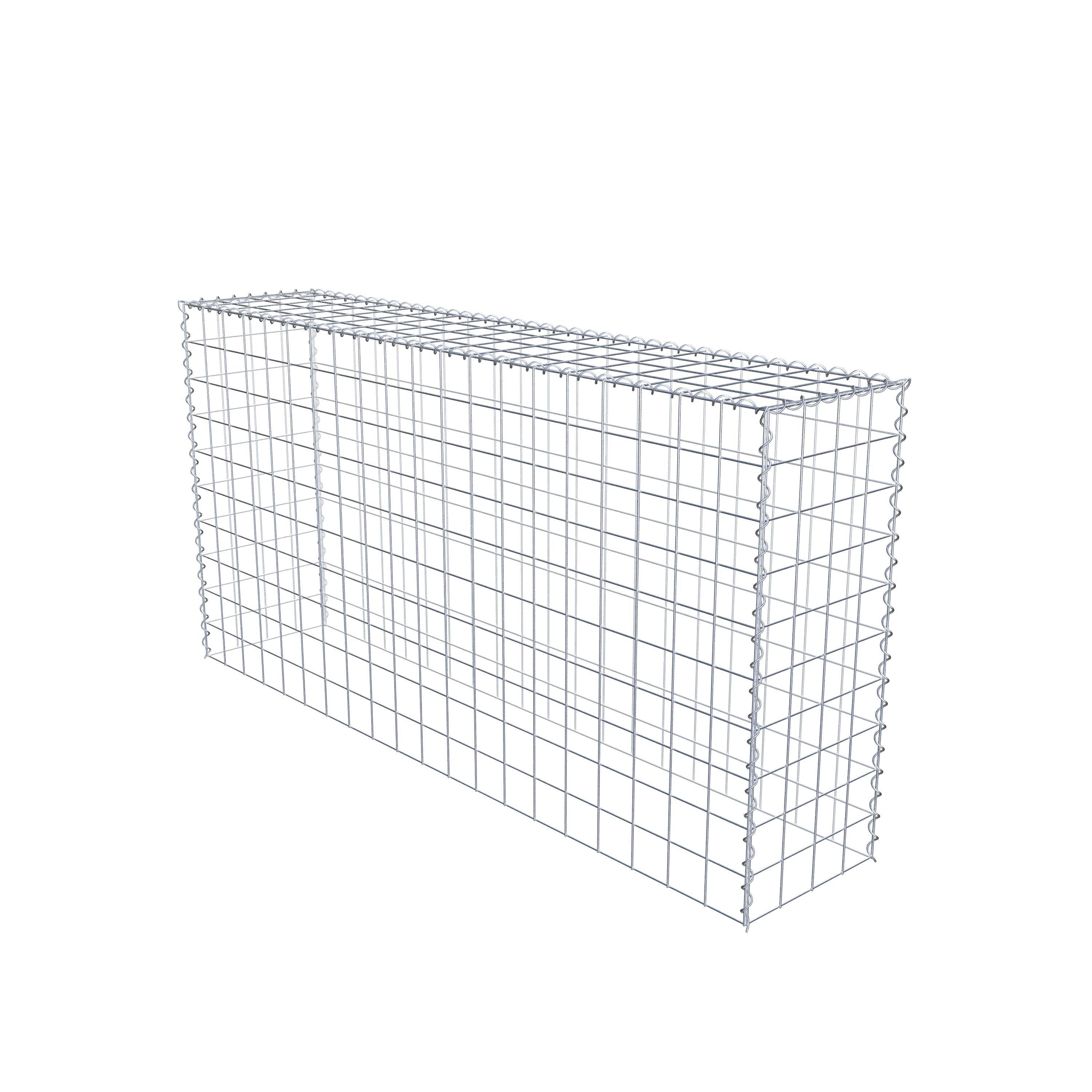 Opvokset gabion type 3 200 cm x 100 cm x 40 cm (L x H x D), maskestørrelse 10 cm x 10 cm, spiral