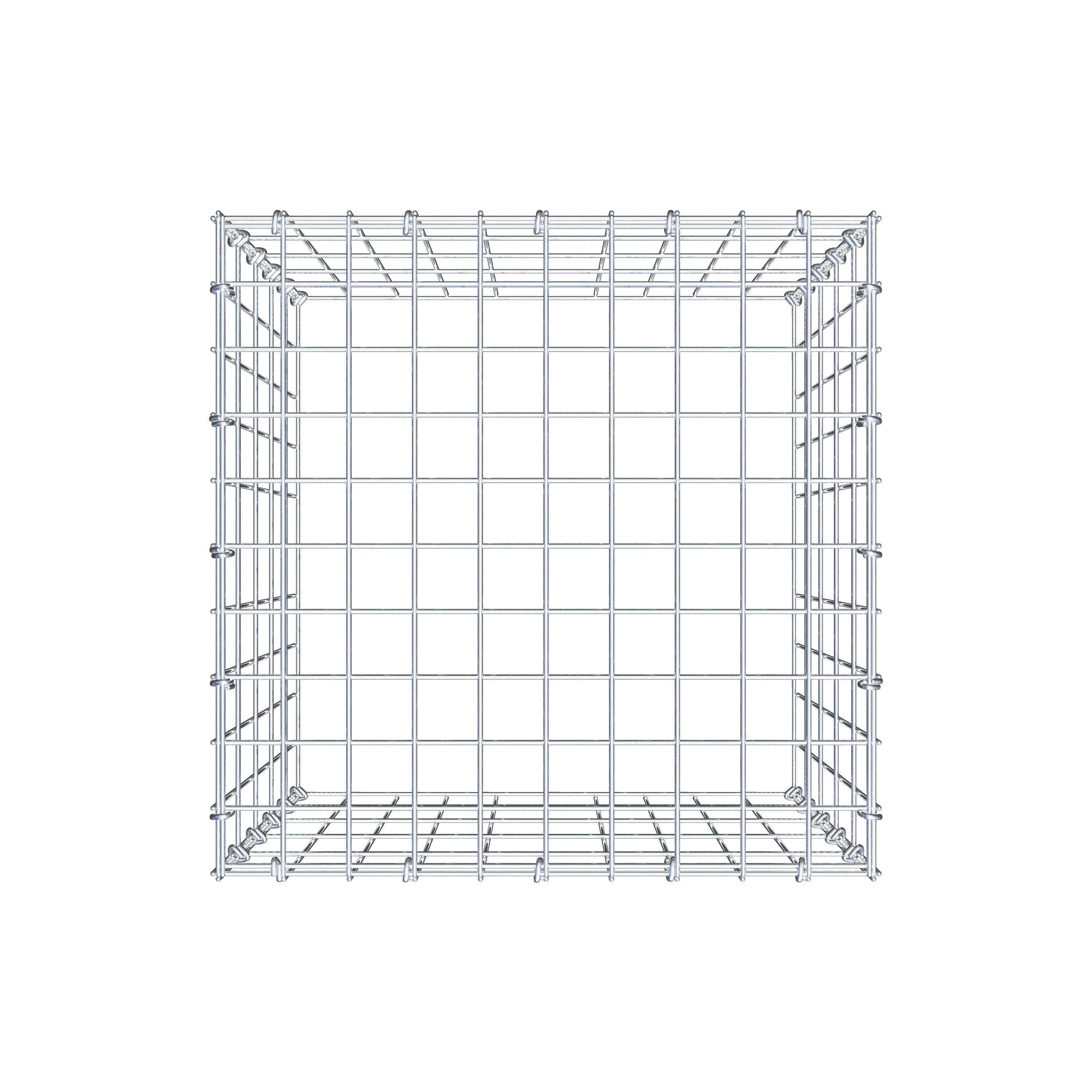 Gabião tipo 3 50 cm x 50 cm x 50 cm (C x A x P), malhagem 5 cm x 10 cm, anel C