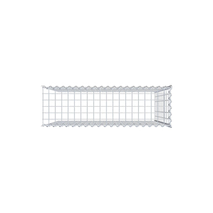 Gabion rapporté type 4 100 cm x 100 cm x 30 cm (L x H x P), mailles 5 cm x 10 cm, spirale