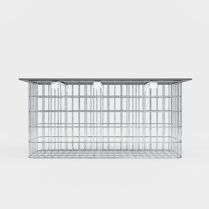 Garden bench 102 x 50 x 32 cm MW 5 x 10 cm hot-dip galvanized, with recycled cover in anthracite