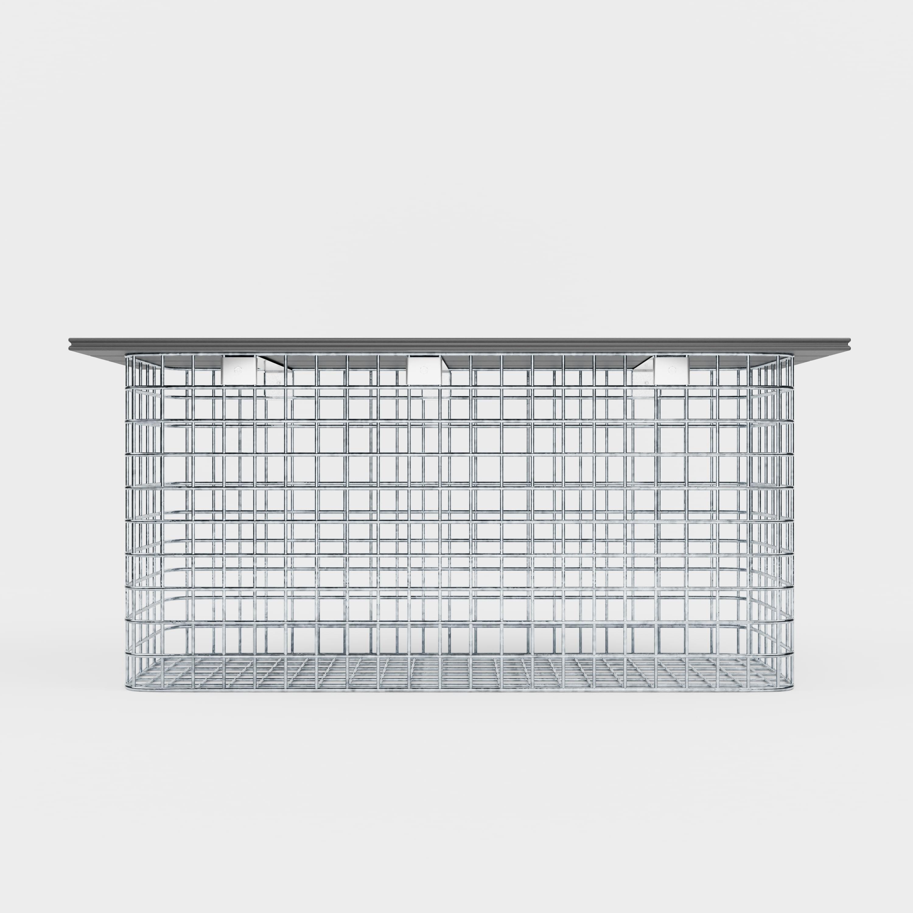 Banco de jardim 102 x 50 x 32 cm MW 5 x 5 cm galvanizado a quente, com capa reciclada em antracite