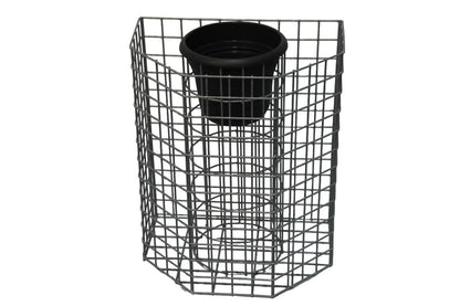 Colonne de fleurs octogonale demi, hauteur 62 cm, MW 5 x 5 cm, galvanisé à chaud, pot inclus