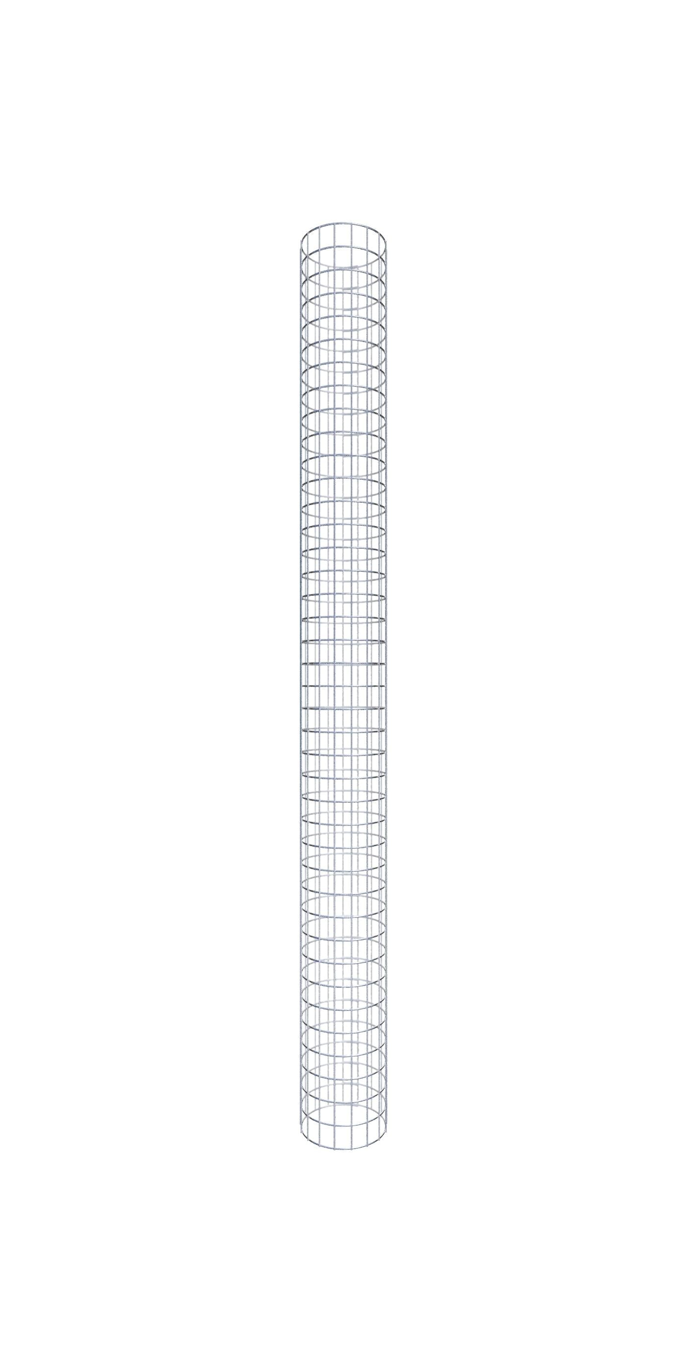 Colonne de gabion ronde galvanisée à chaud, 27 cm de diamètre, 200 cm de hauteur, MW 5 cm x 10 cm