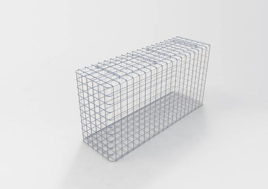 Gabion galvanisé à chaud 102 cm x 52 cm x 22 cm, mailles 5 cm x 5 cm, entièrement soudé