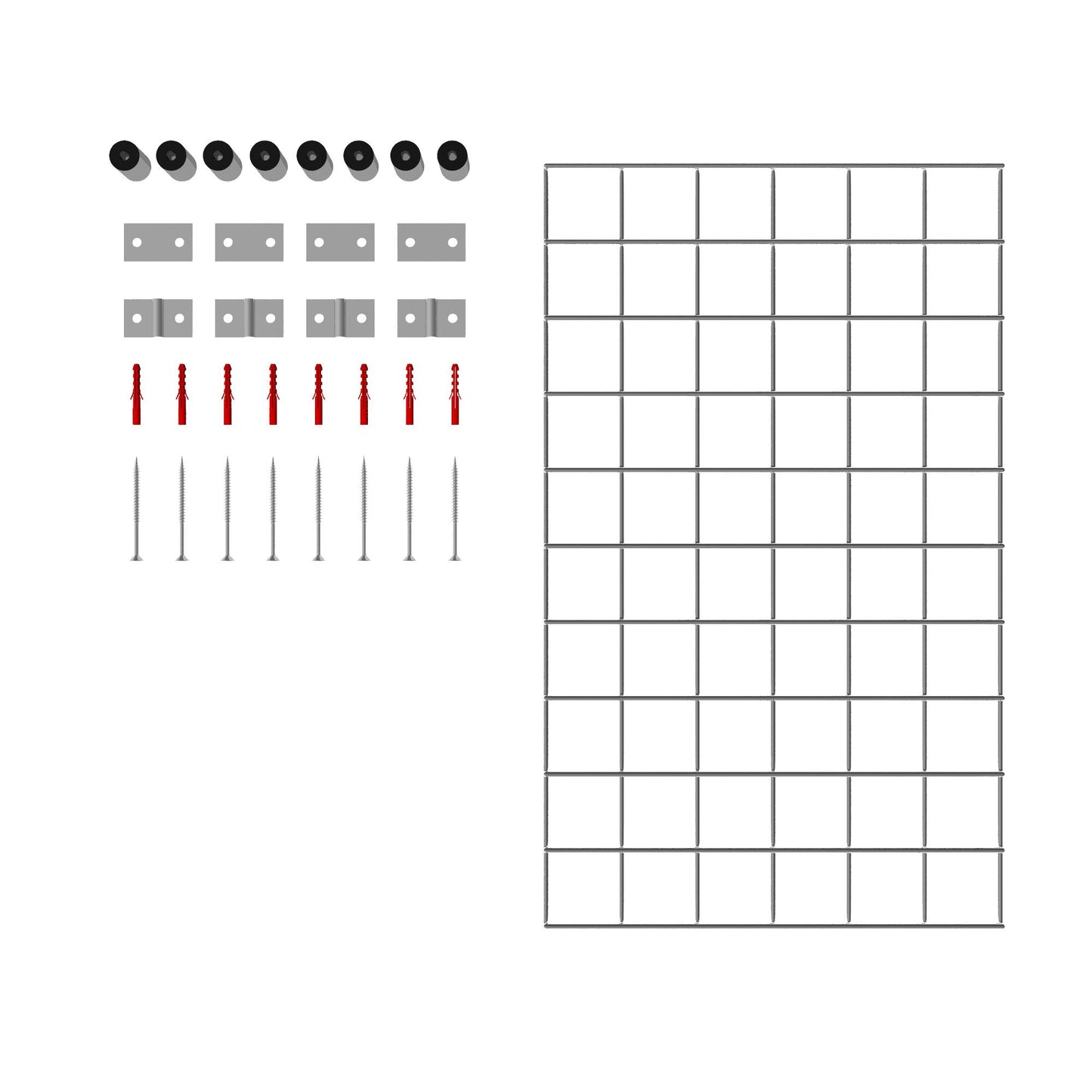 Treliça decorativa / treliça (incl. material de montagem) tamanho da malha 5 x 5 cm