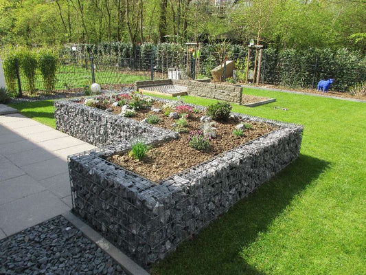 Parterre surélevé en gabions sur mesure – maille 5x10cm