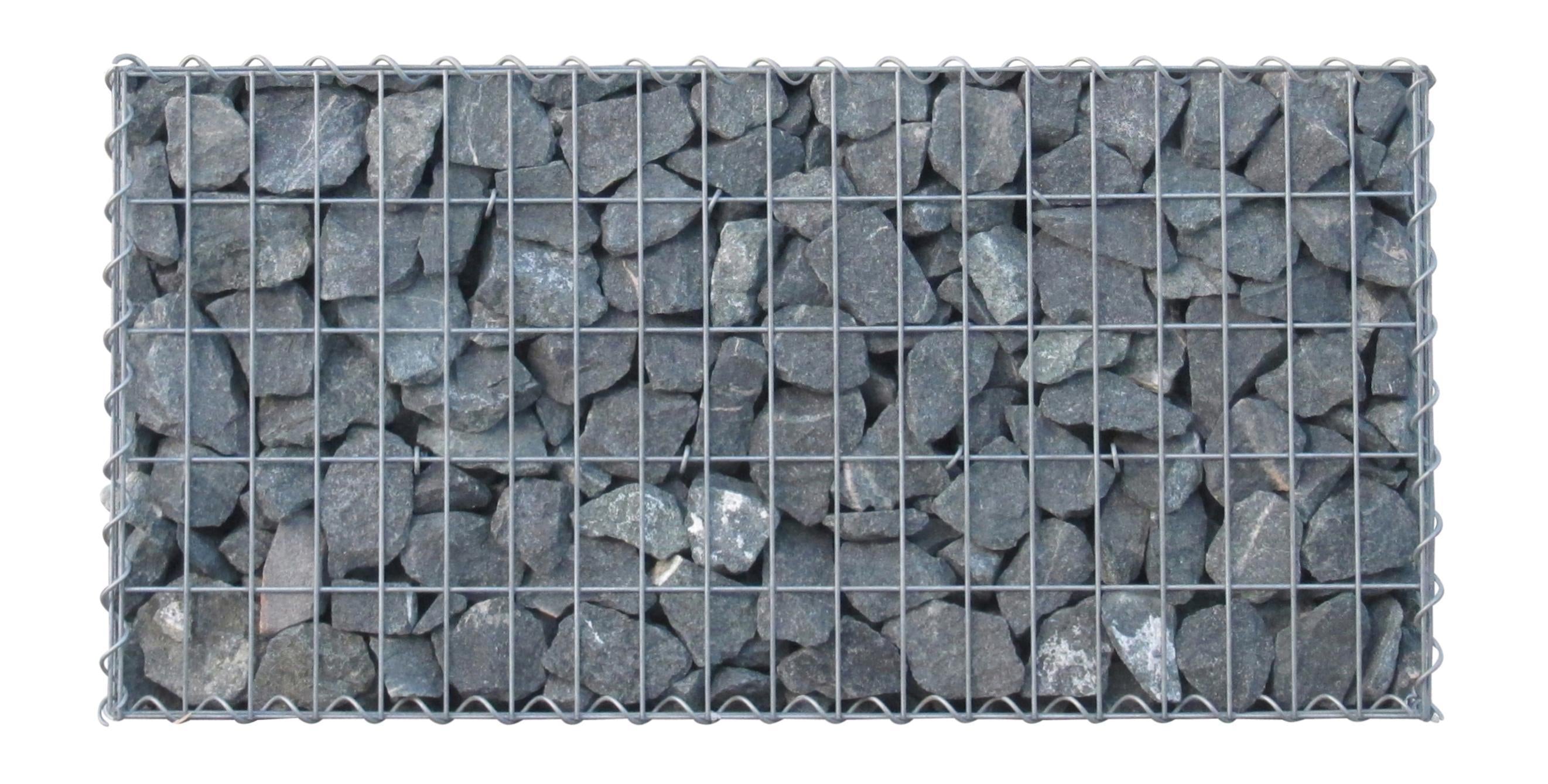 Gabion 100 cm x 30 cm x 50 cm (L x H x D), maskestørrelse 5 cm x 10 cm, spiral