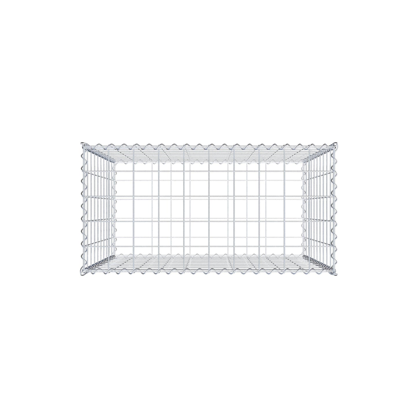 Juego de 2 gaviones de 100 cm x 100 cm x 50 cm (largo x alto x fondo), malla de 10 x 10 cm, en espiral