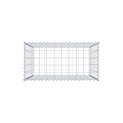 Juego de 2 gaviones de 100 cm x 100 cm x 50 cm (largo x alto x fondo), malla de 10 x 10 cm, en espiral